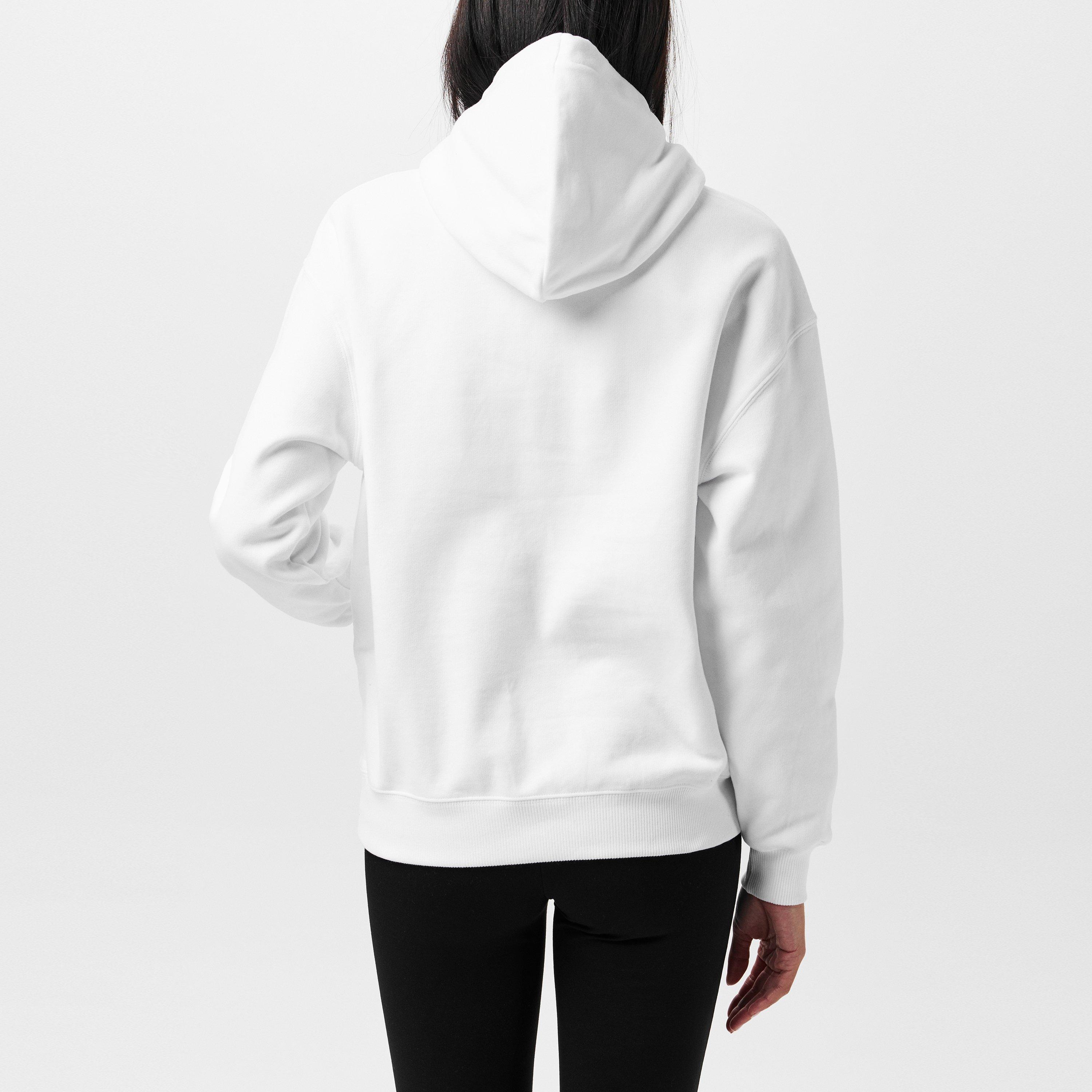 Sjajno bijelo - Calvin Klein Jeans - Women's CK Embroidered Relaxed Hoodie - 3