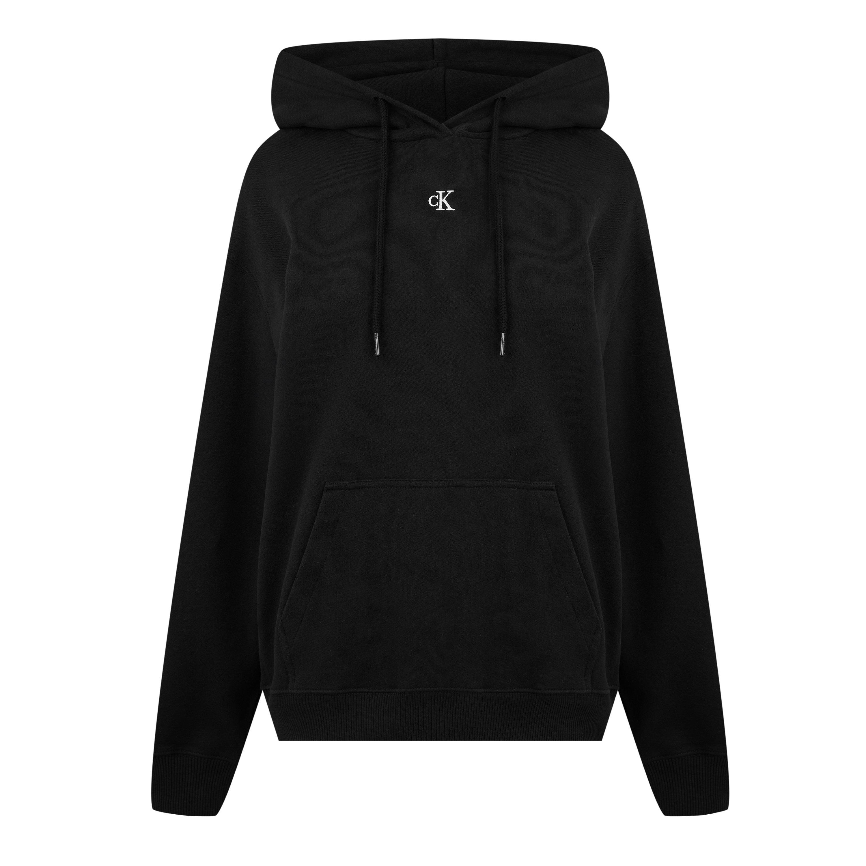 Calvin Klein Jeans Women's Ck Embroidered Relaxed Hoodie - Black - 8 (XS)