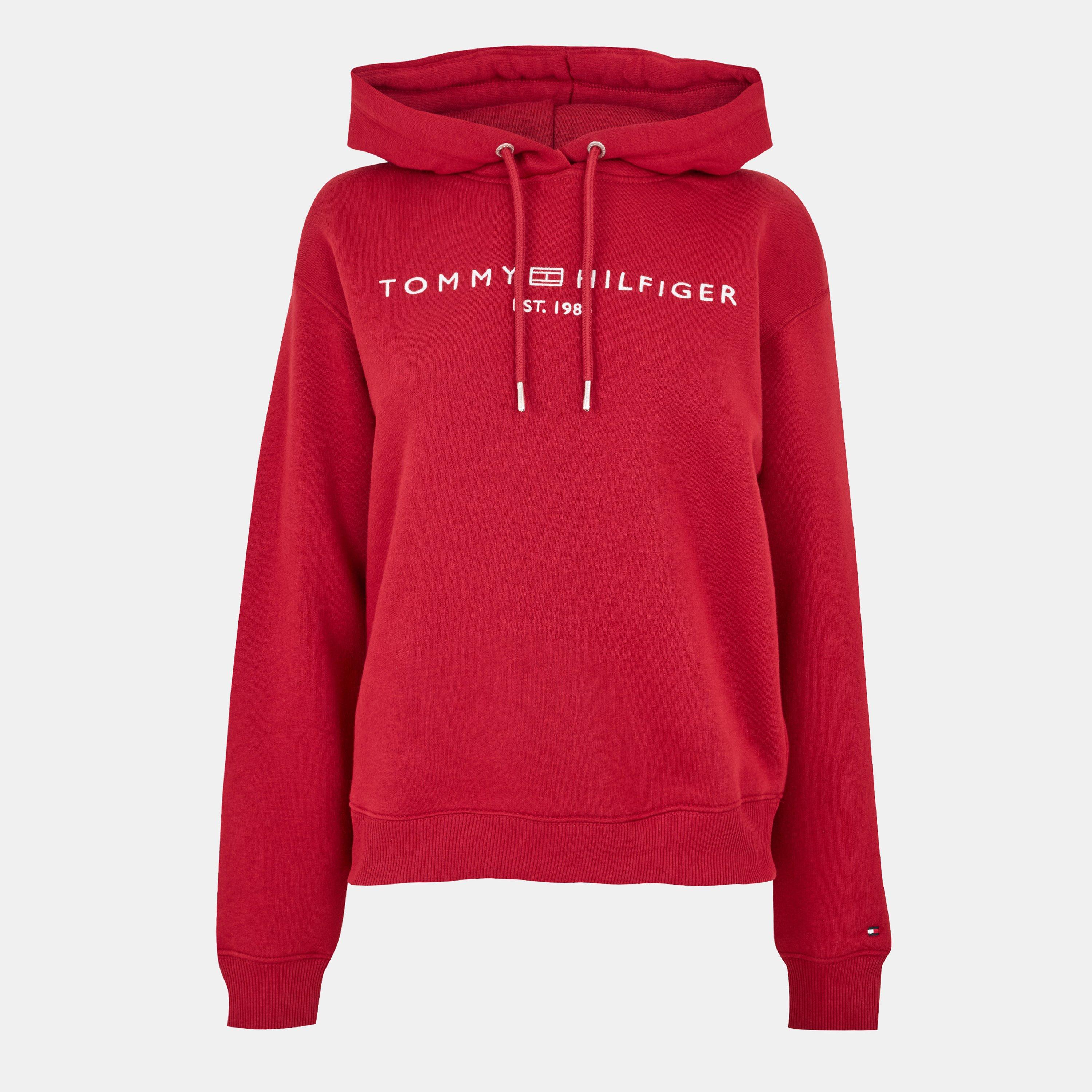 Tommy Hilfiger REGULAR FIT MODERN HOODIE - Regatta Red - Size 10 (S)
