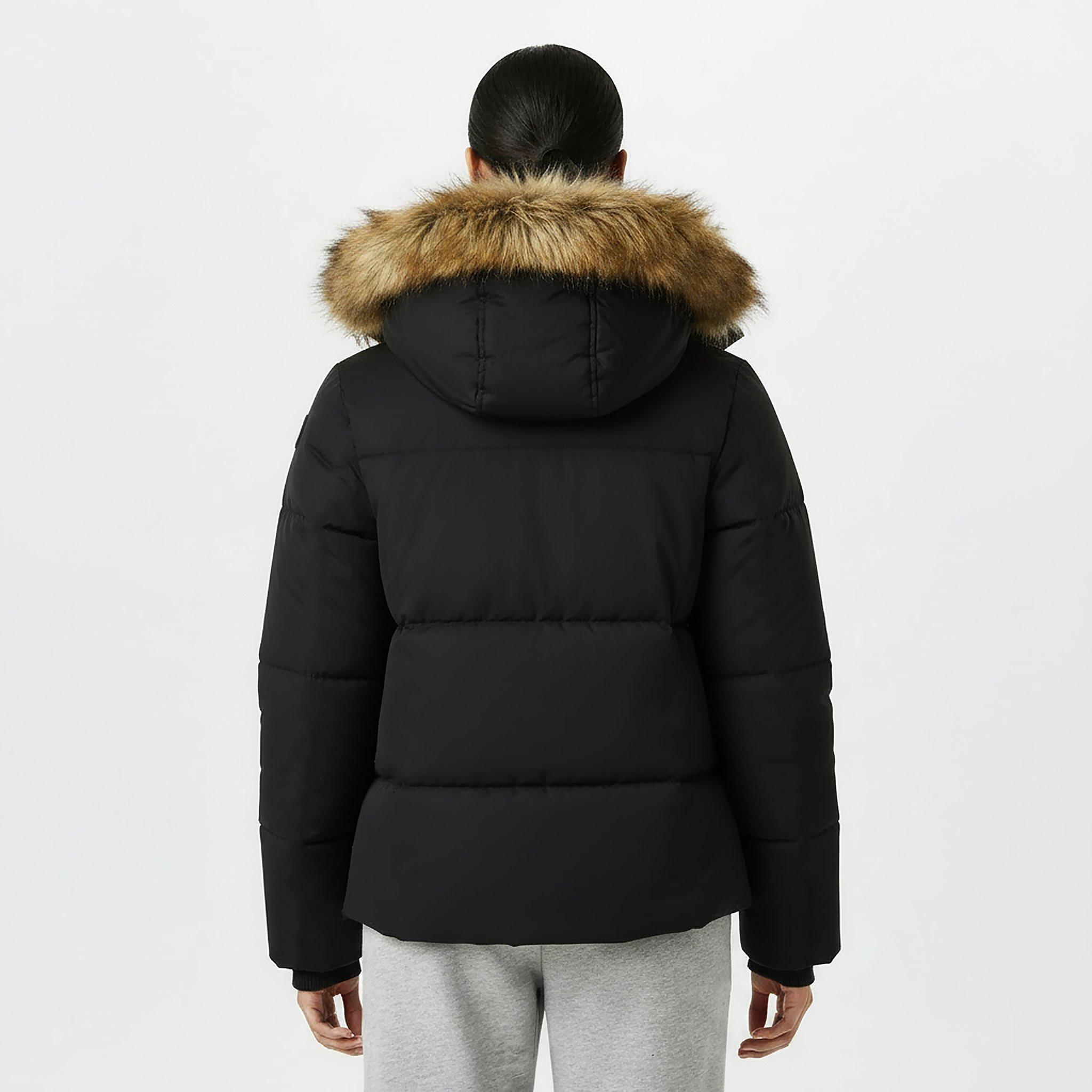 Black - Jack Wills - Women's Riley Wind Resistant Detachable Hood Short Puffer Jacket - 4