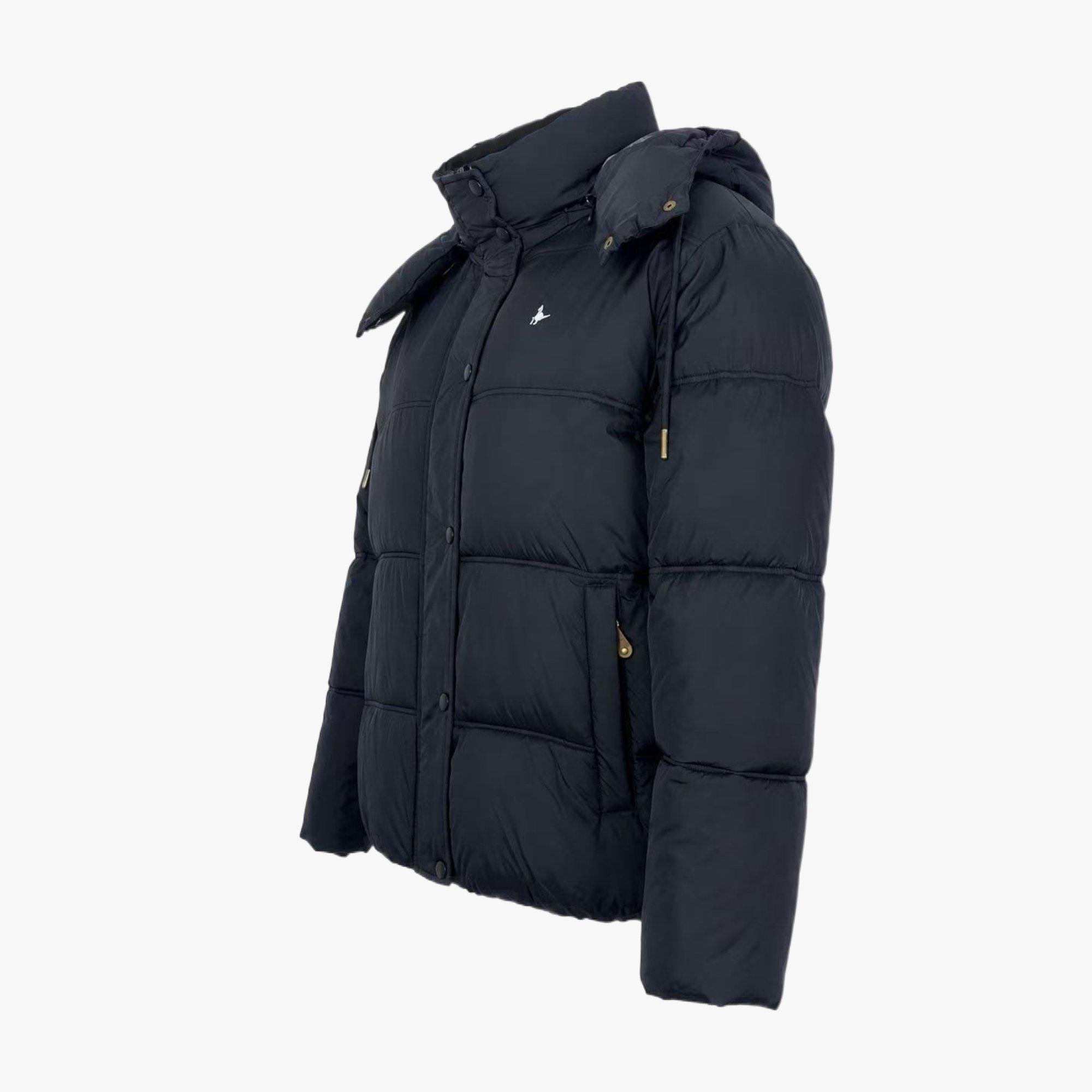 Black - Jack Wills - Women's Riley Wind Resistant Detachable Hood Short Puffer Jacket - 3