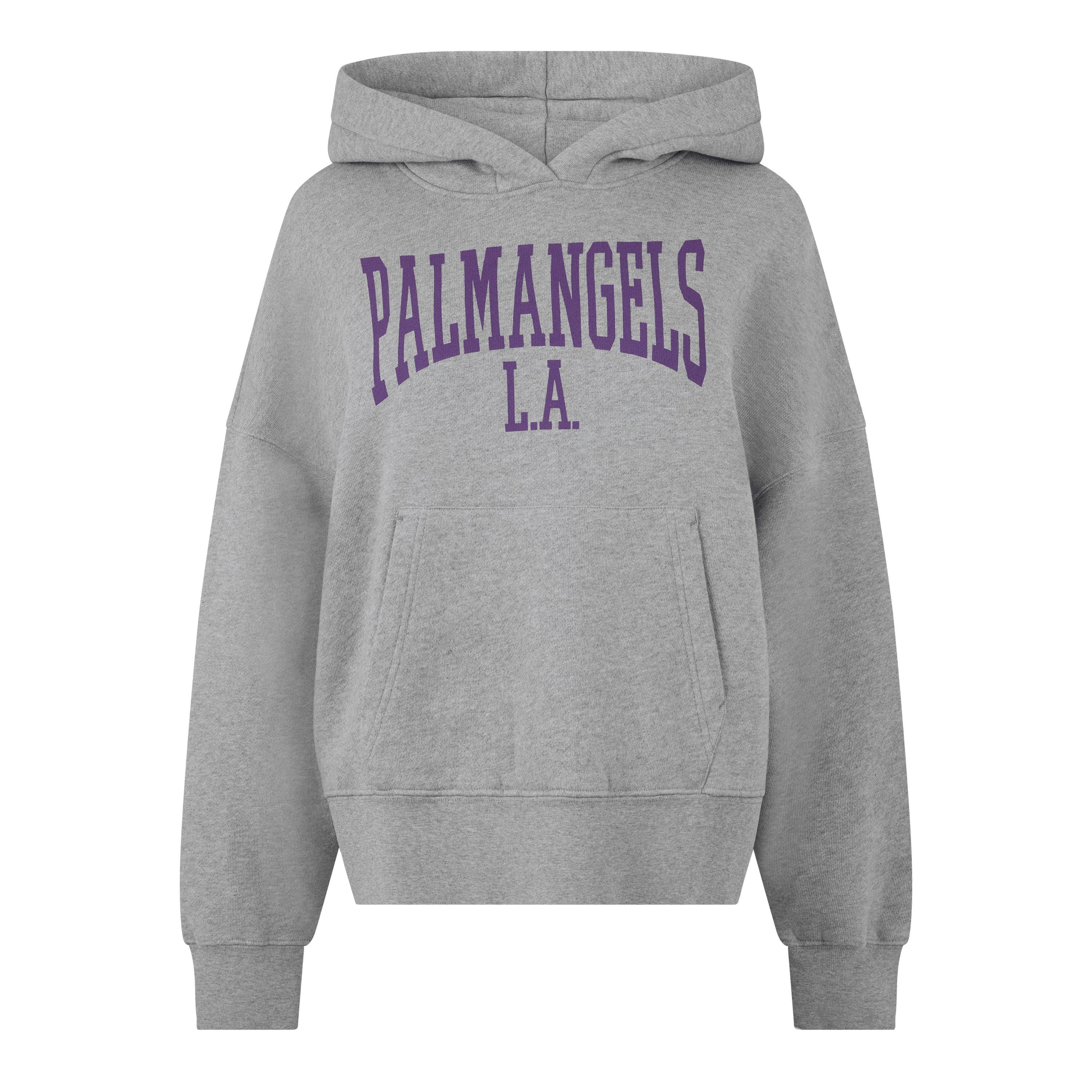 Grey/Violet - Palm Angels - College Hoodie - 5