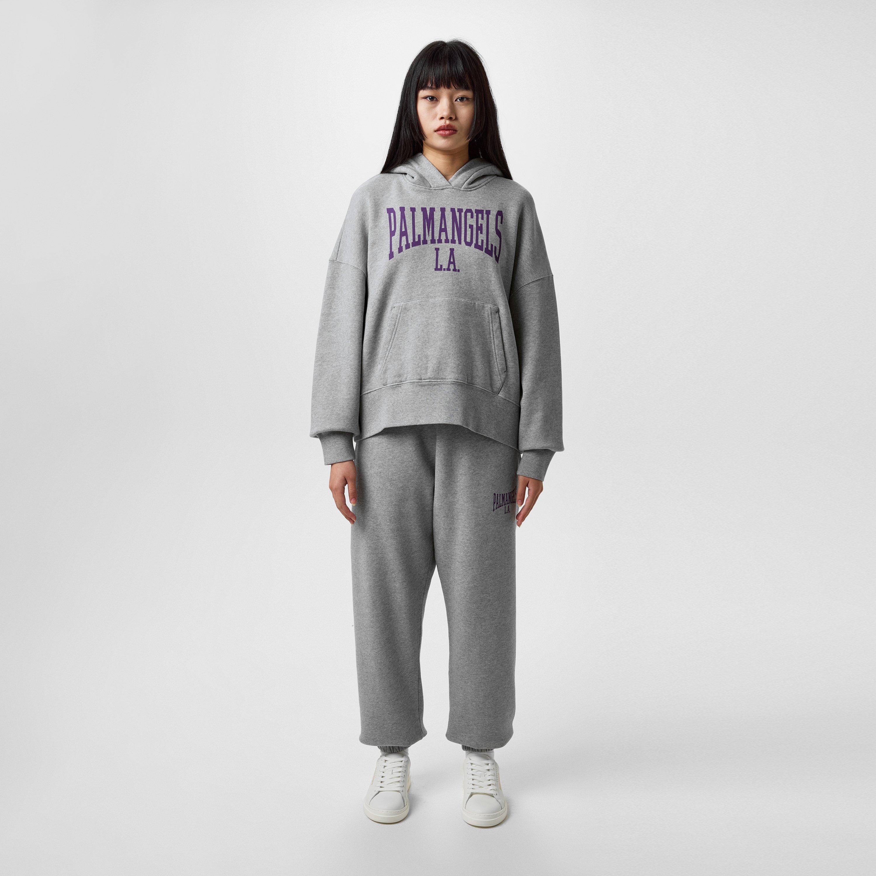 Grey/Violet - Palm Angels - College Hoodie - 4