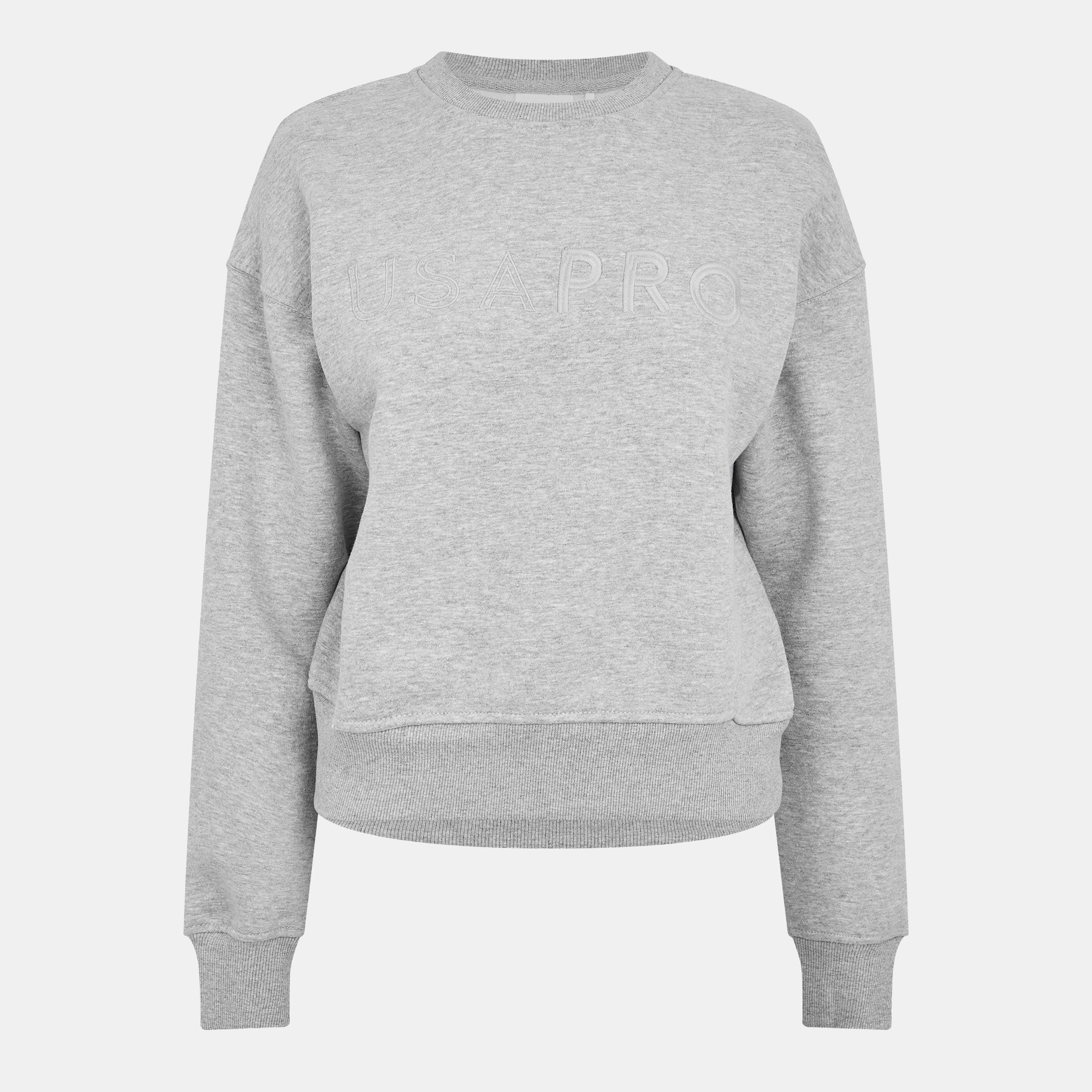 Usa Pro Women's Classic Sweatshirt - Grey Marl - 16 (44)
