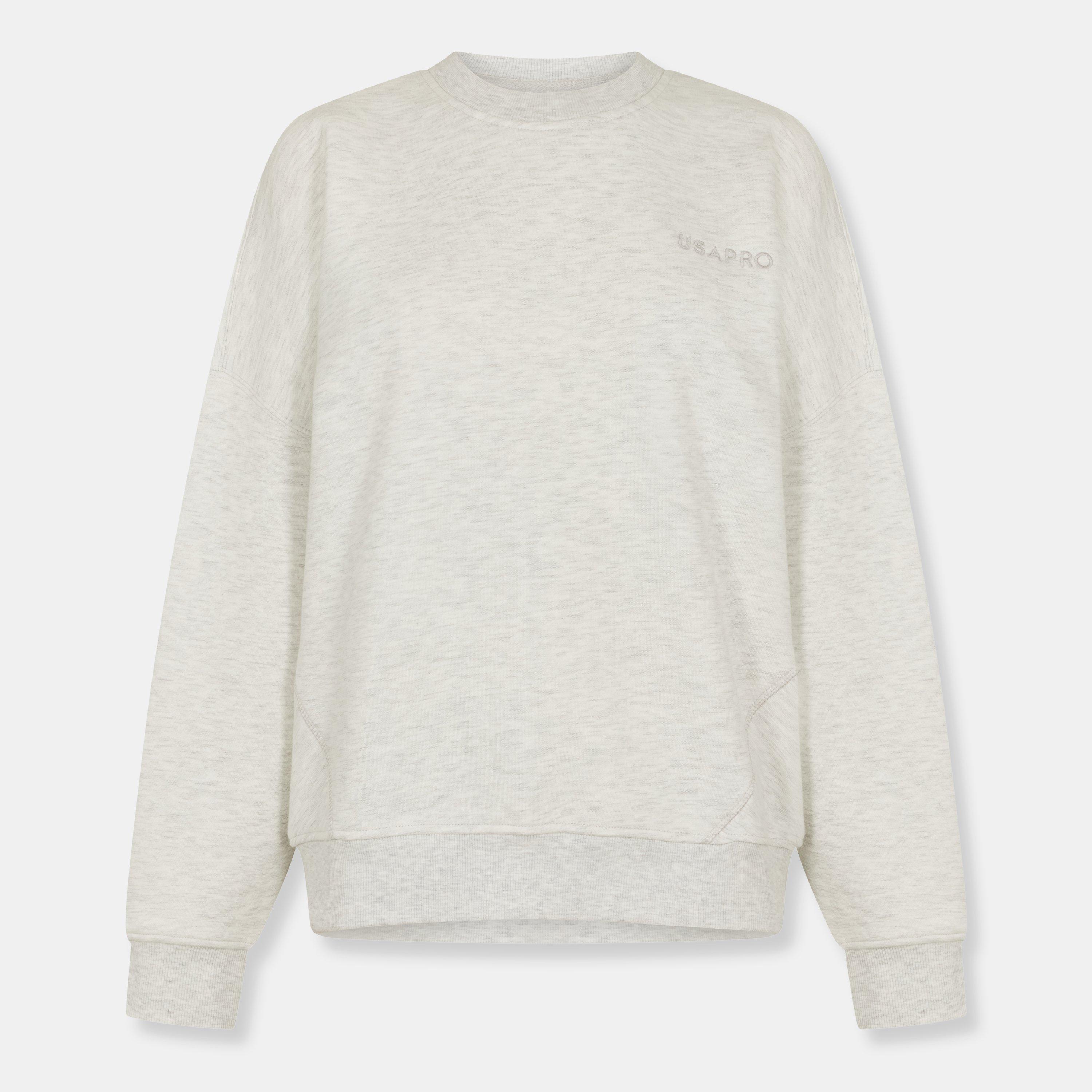 Usa Pro Women's Classic Sweatshirt - Ice Grey Marl - 16 (44)