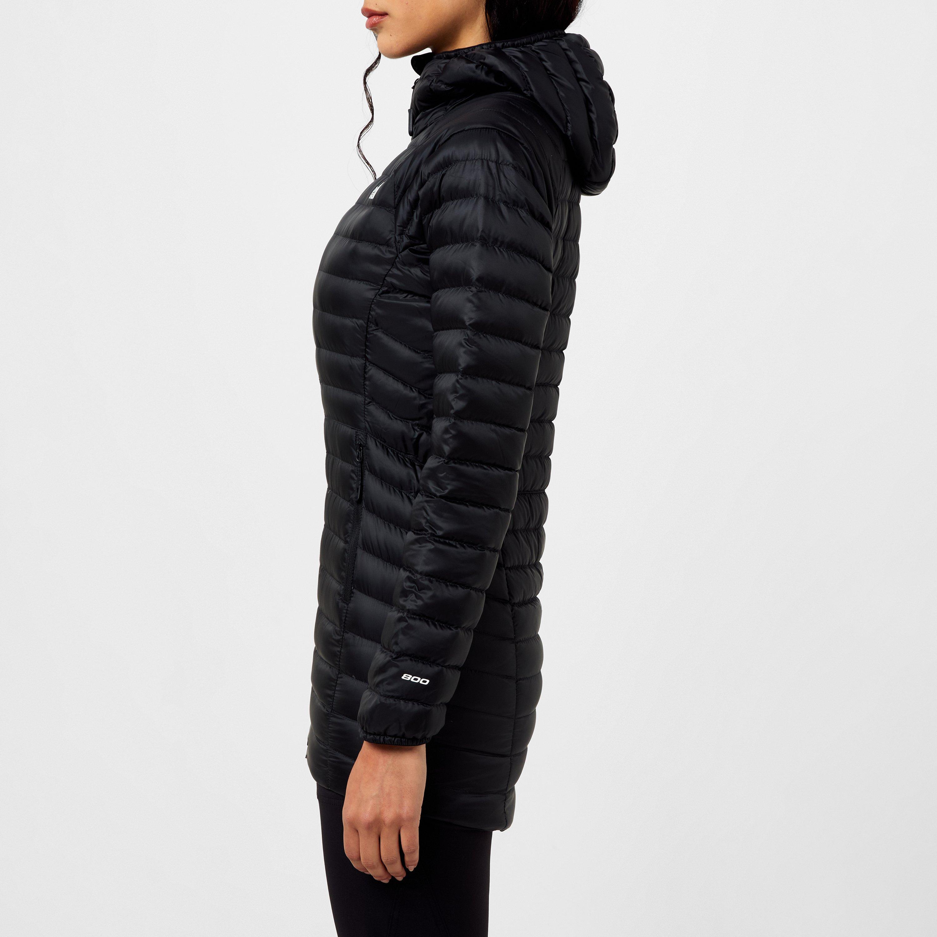 JK3 Black - The North Face - Women's Trevail 800-Fill Down Hooded Long Sleeve Short Puffer Jacket - 2