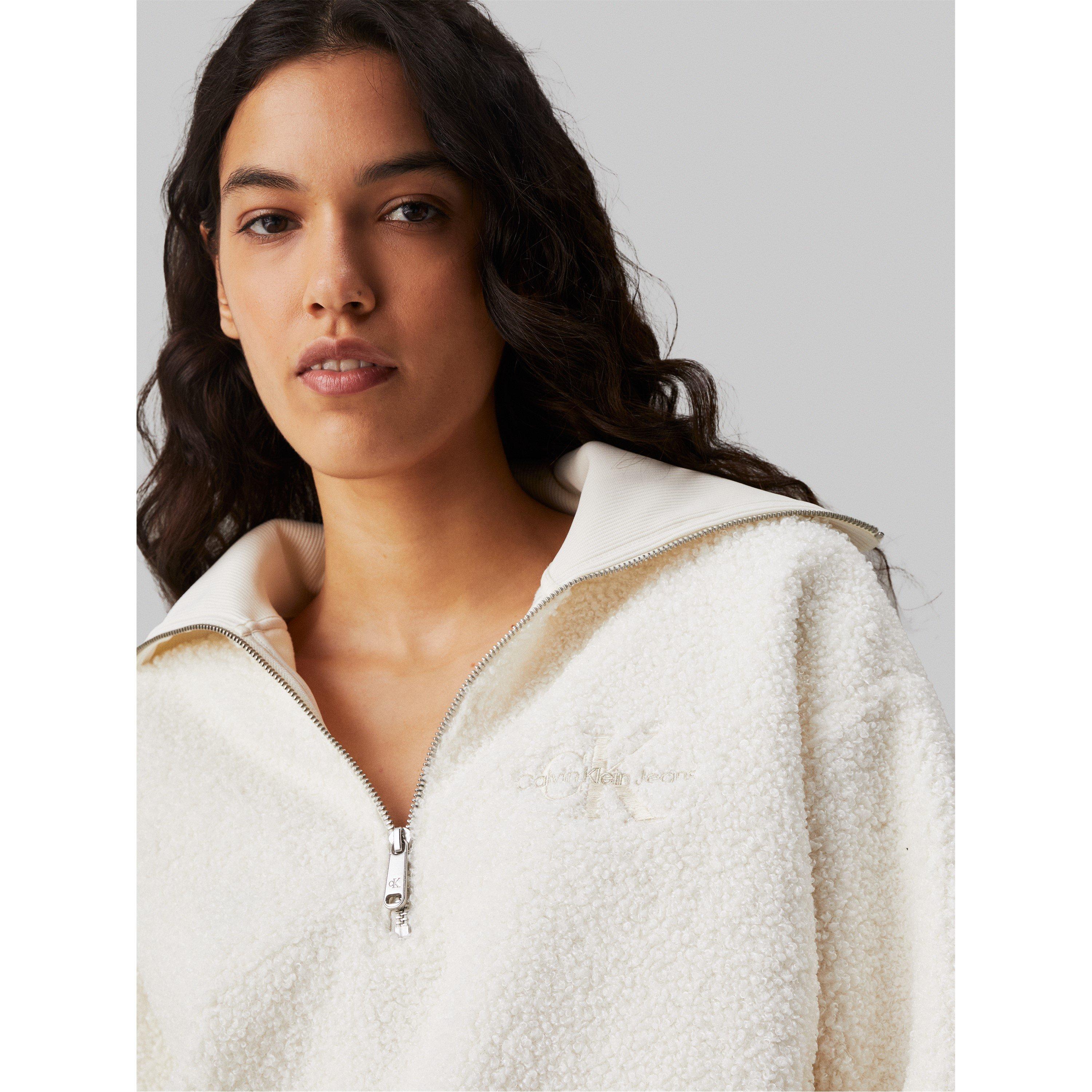 Slonovača - Calvin Klein Jeans - SHERPA HALF ZIP SWEATSHIRT - 4