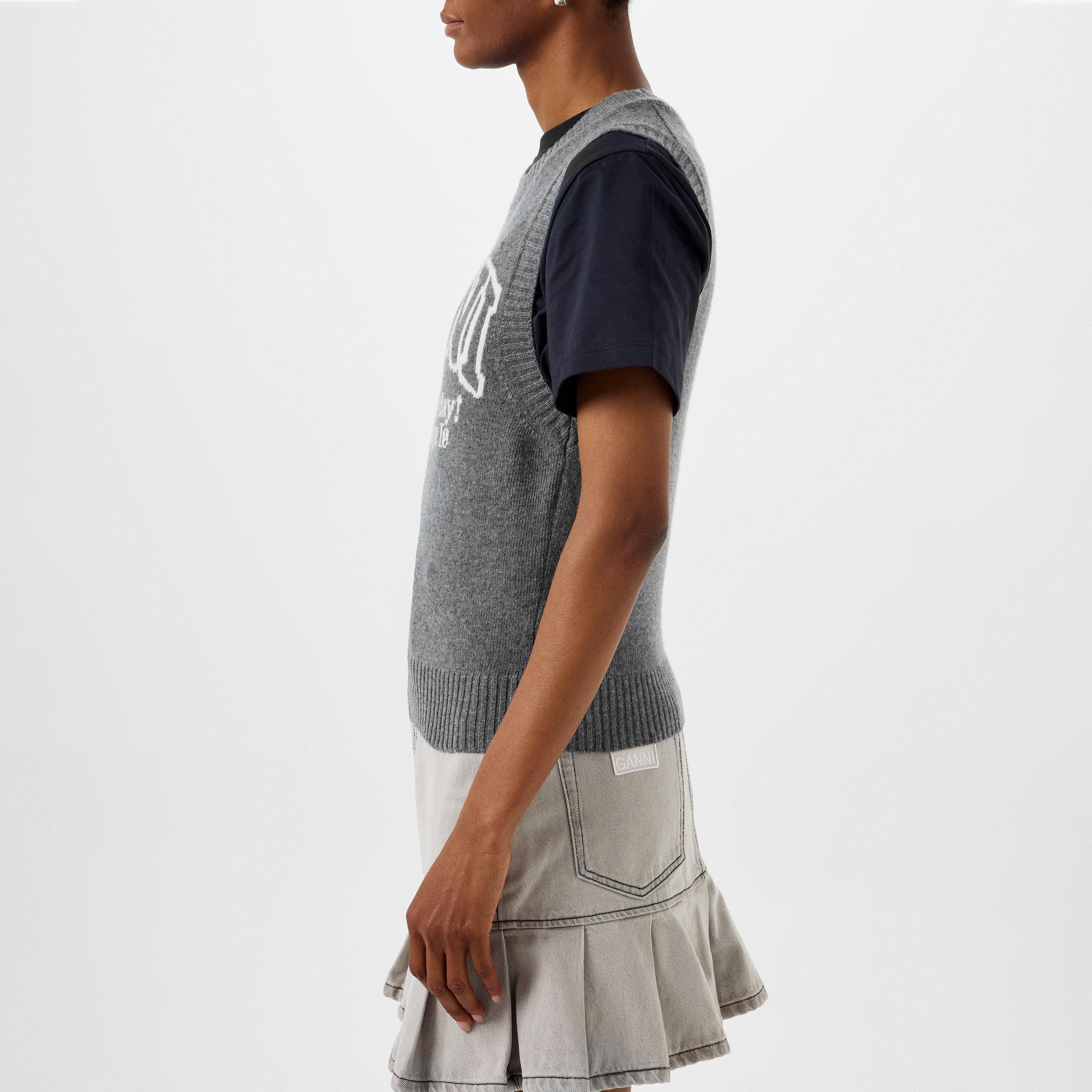 Frost Gray - Ganni - Graphic Vest - 2