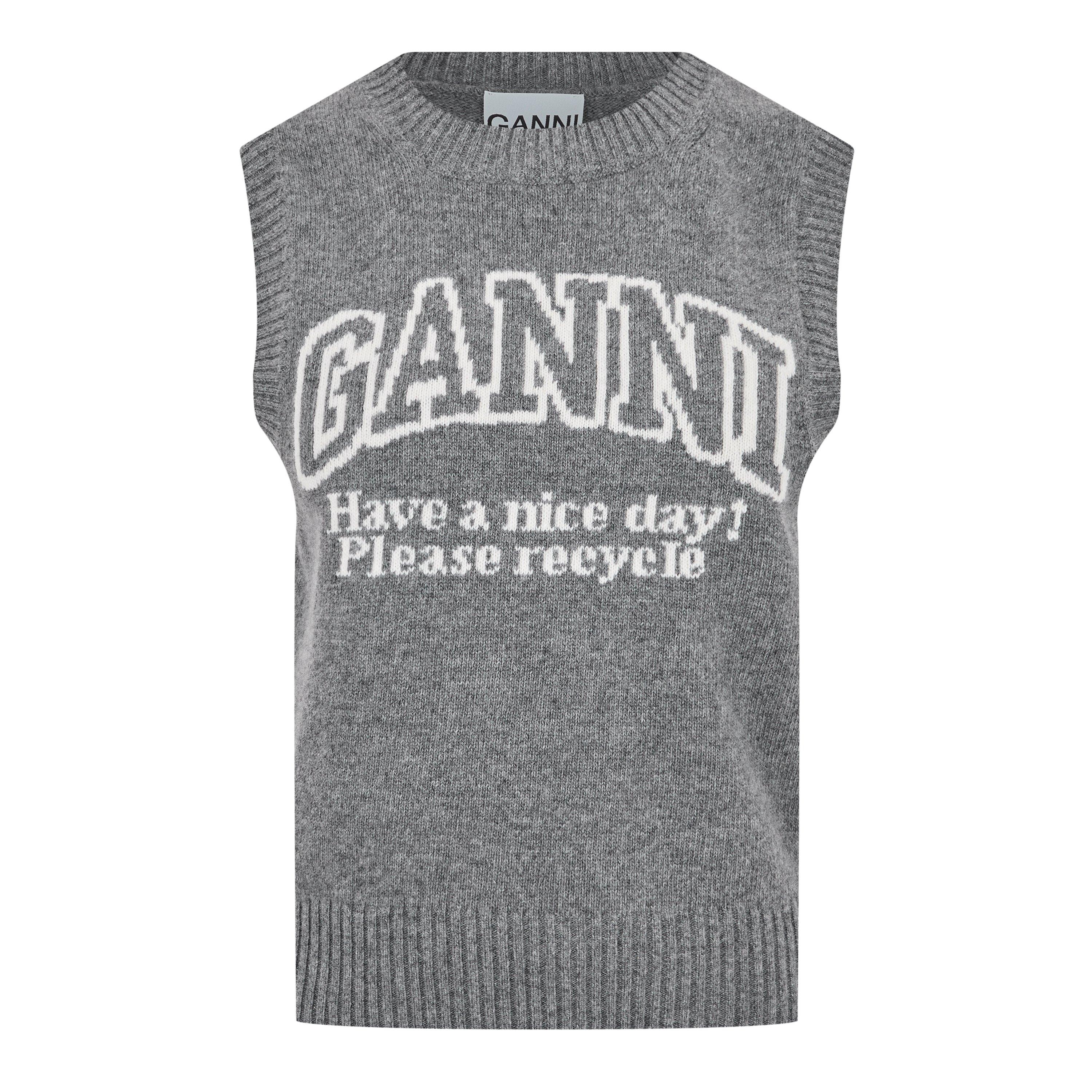 Frost Gray - Ganni - Graphic Vest - 5