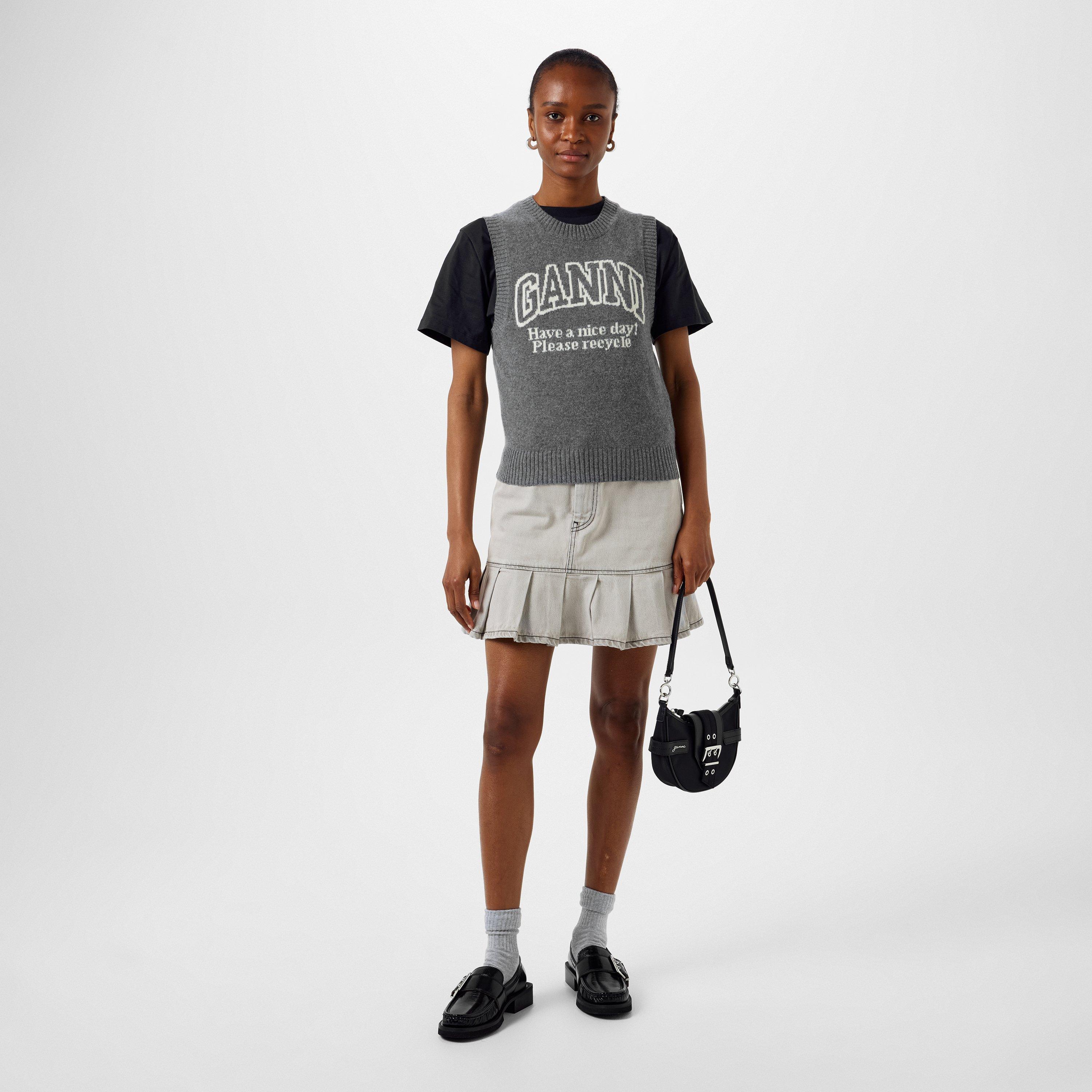 Frost Gray - Ganni - Graphic Vest - 4