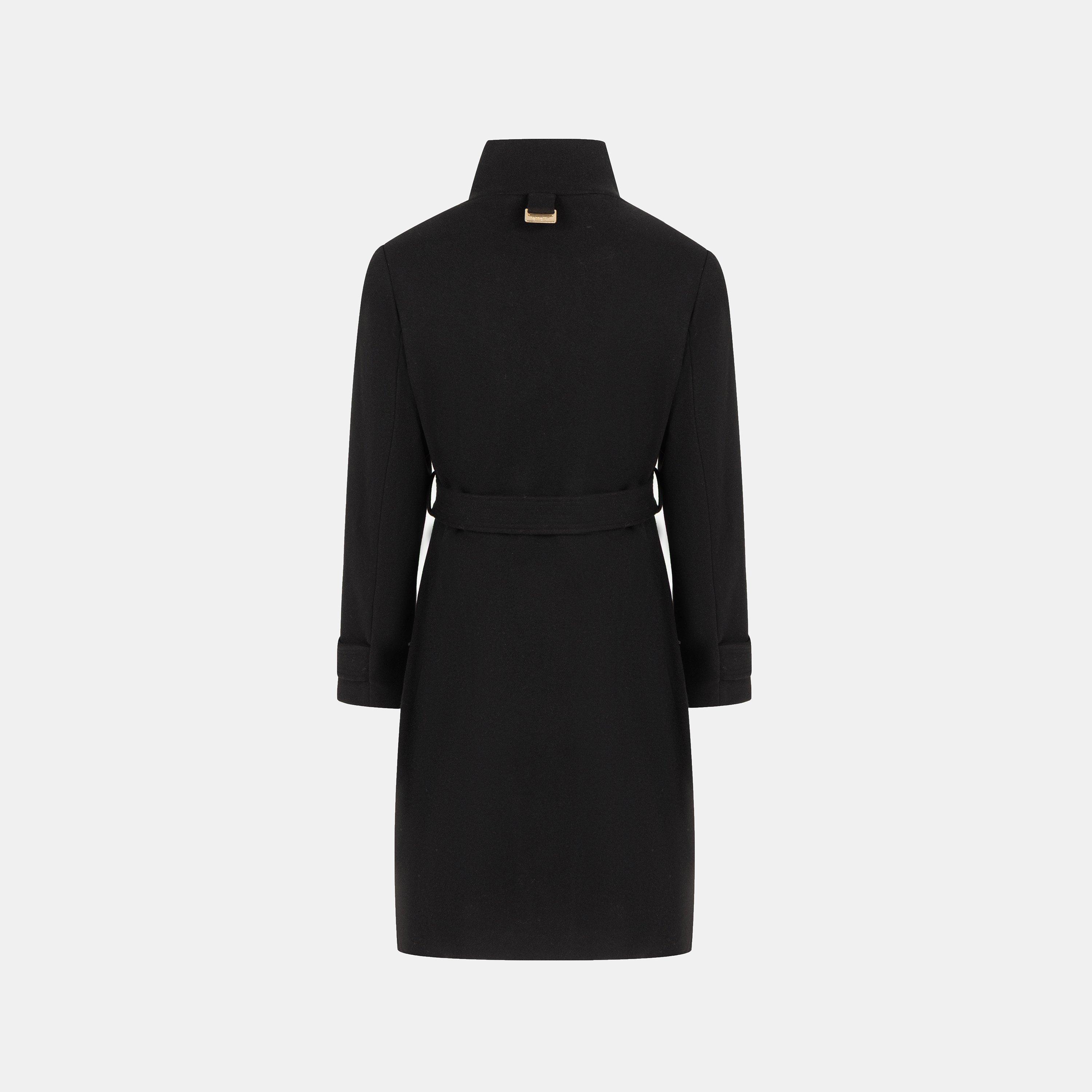 Black - Biba - Womens Billie Belted Long Sleeve Mid-Length Overcoat - 2