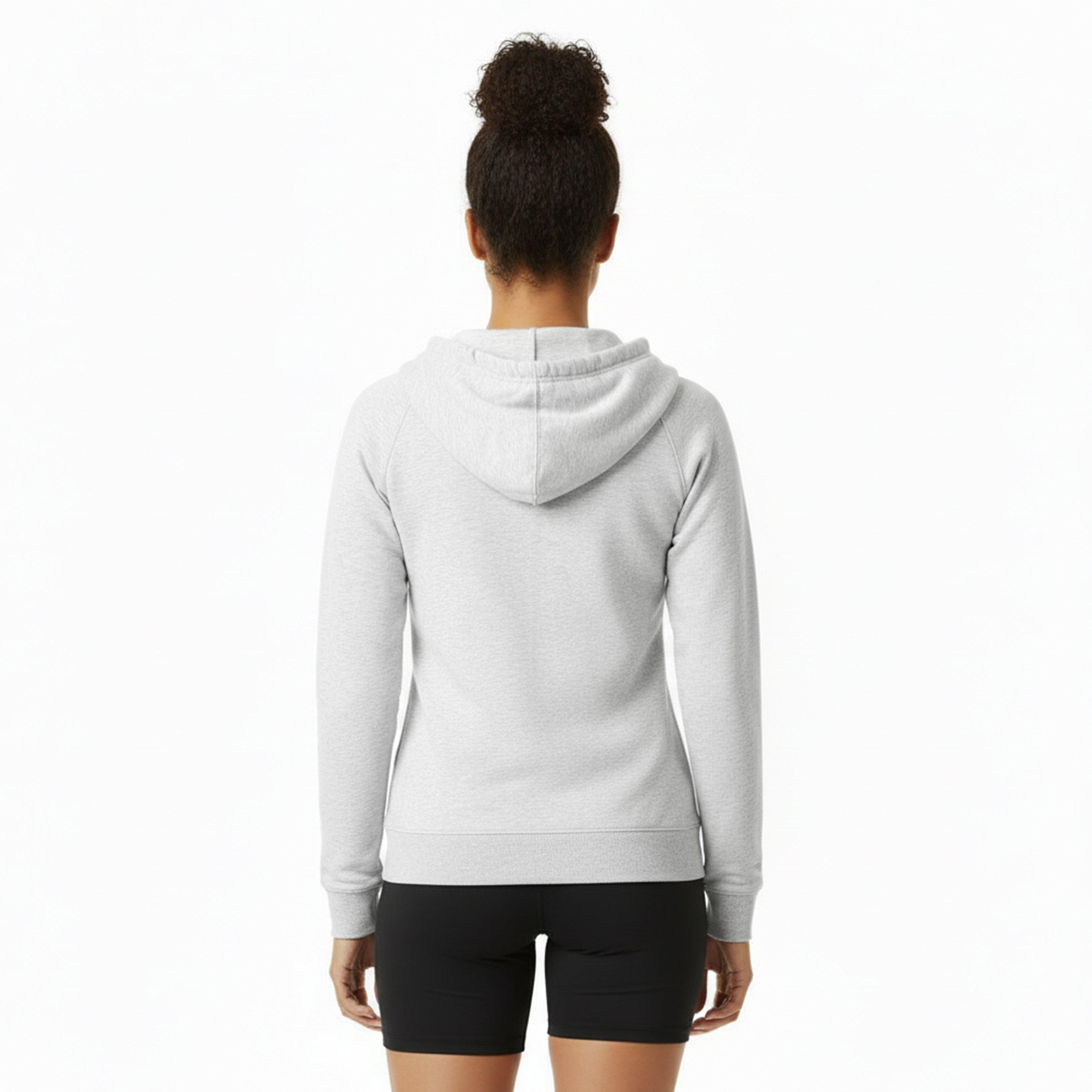 Ice Grey Marl - Slazenger - Fitted Full Zip Hoodie Womens - 4