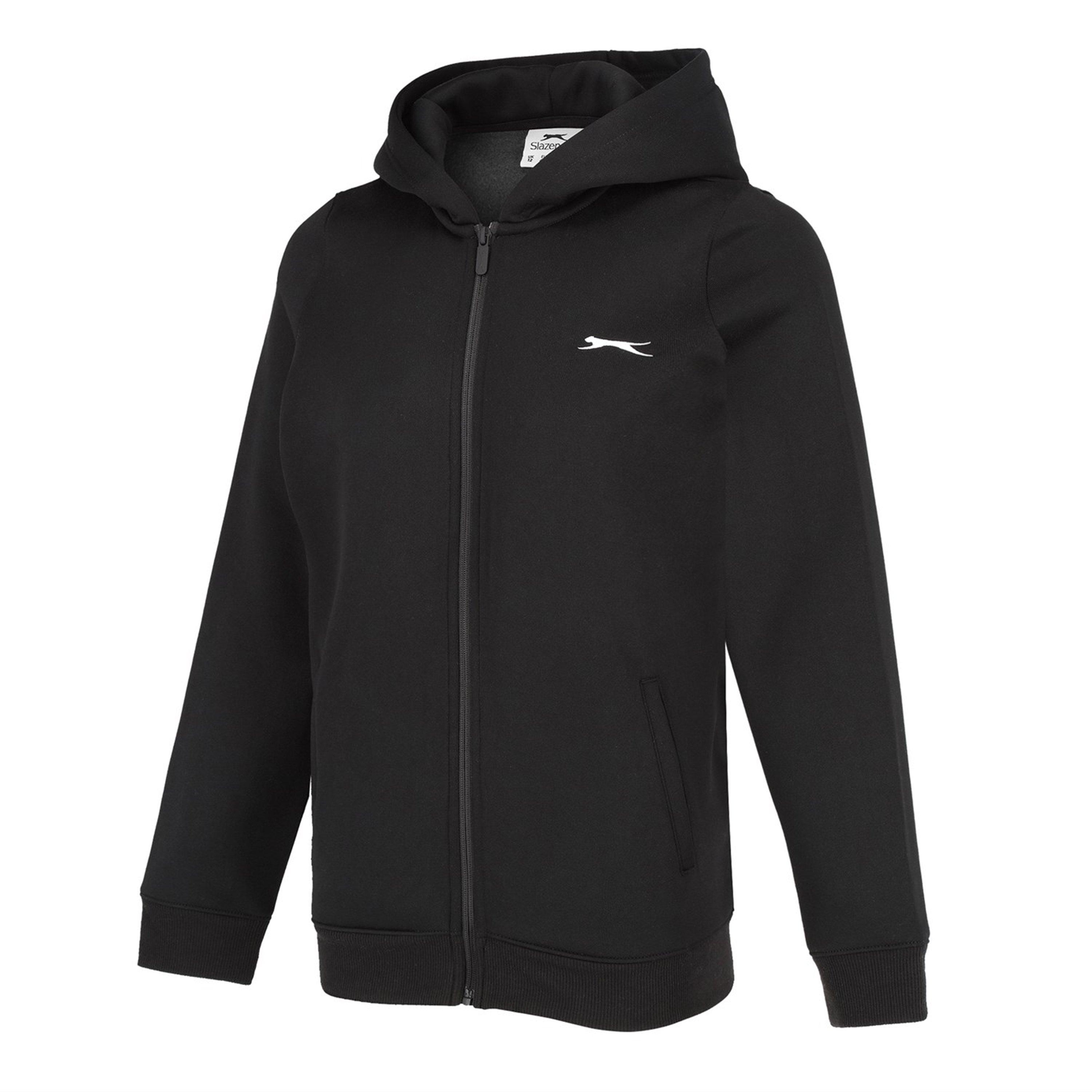 Black - Slazenger - Fitted Full Zip Hoodie Womens - 1