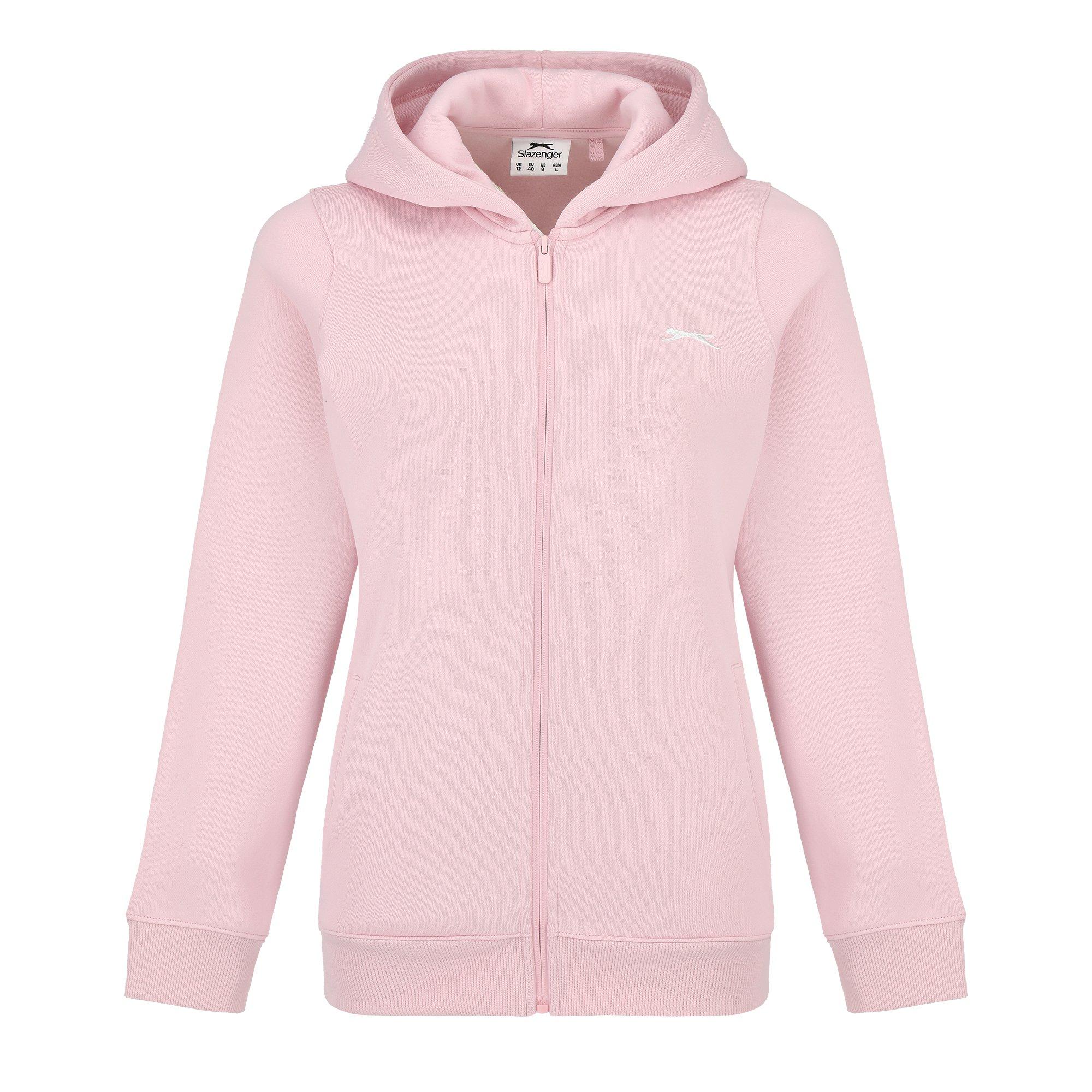 Slazenger Women's Fitted Full Zip Hoodie - Baby Pink - 16 (XL)