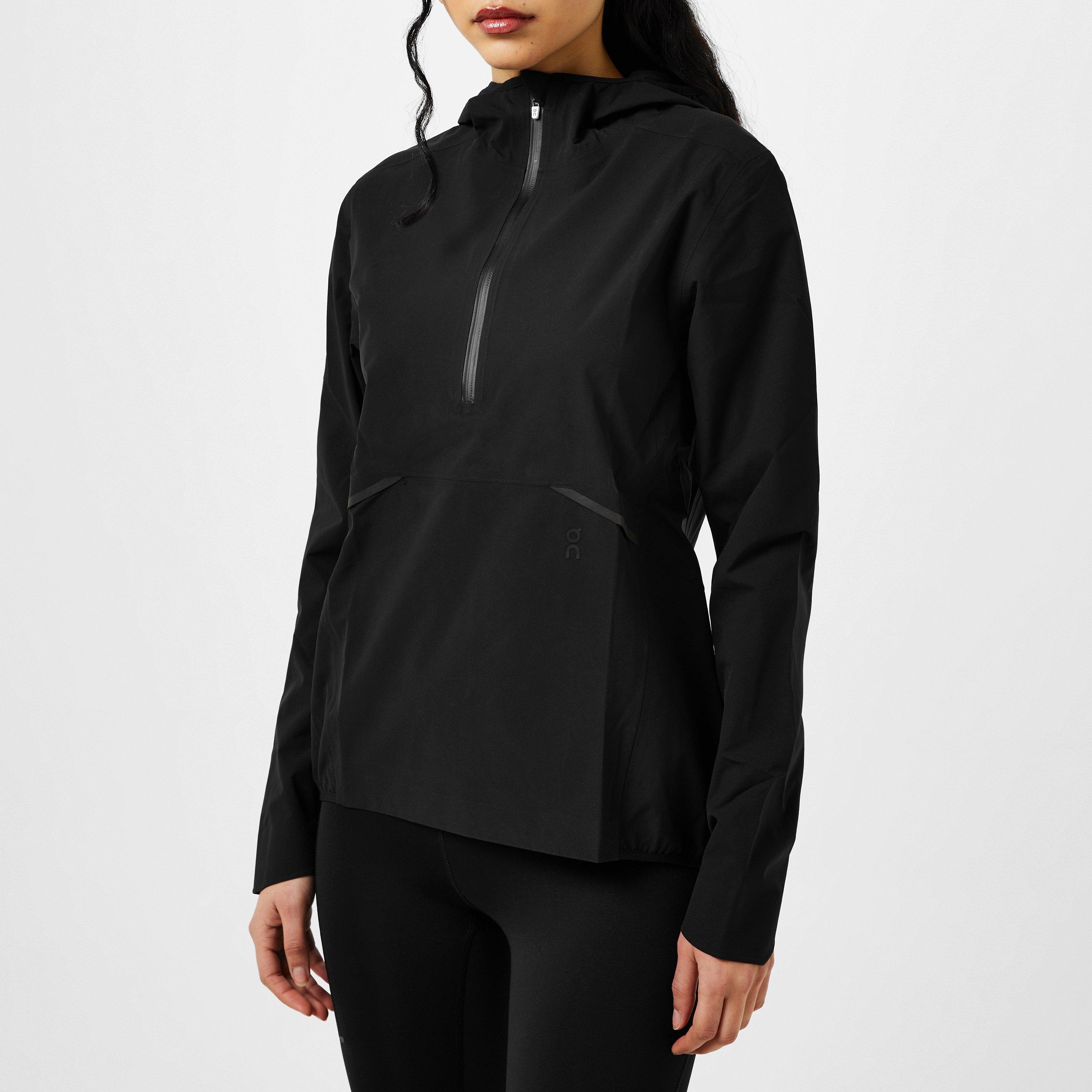 Black - On - Women's  Running Waterproof Hooded Long Sleeve Performance Training Jacket - 1
