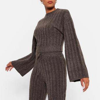 I Saw It First ISAWITFIRST Recycled Knit Blend Wide Rib Jumper Co-Ord