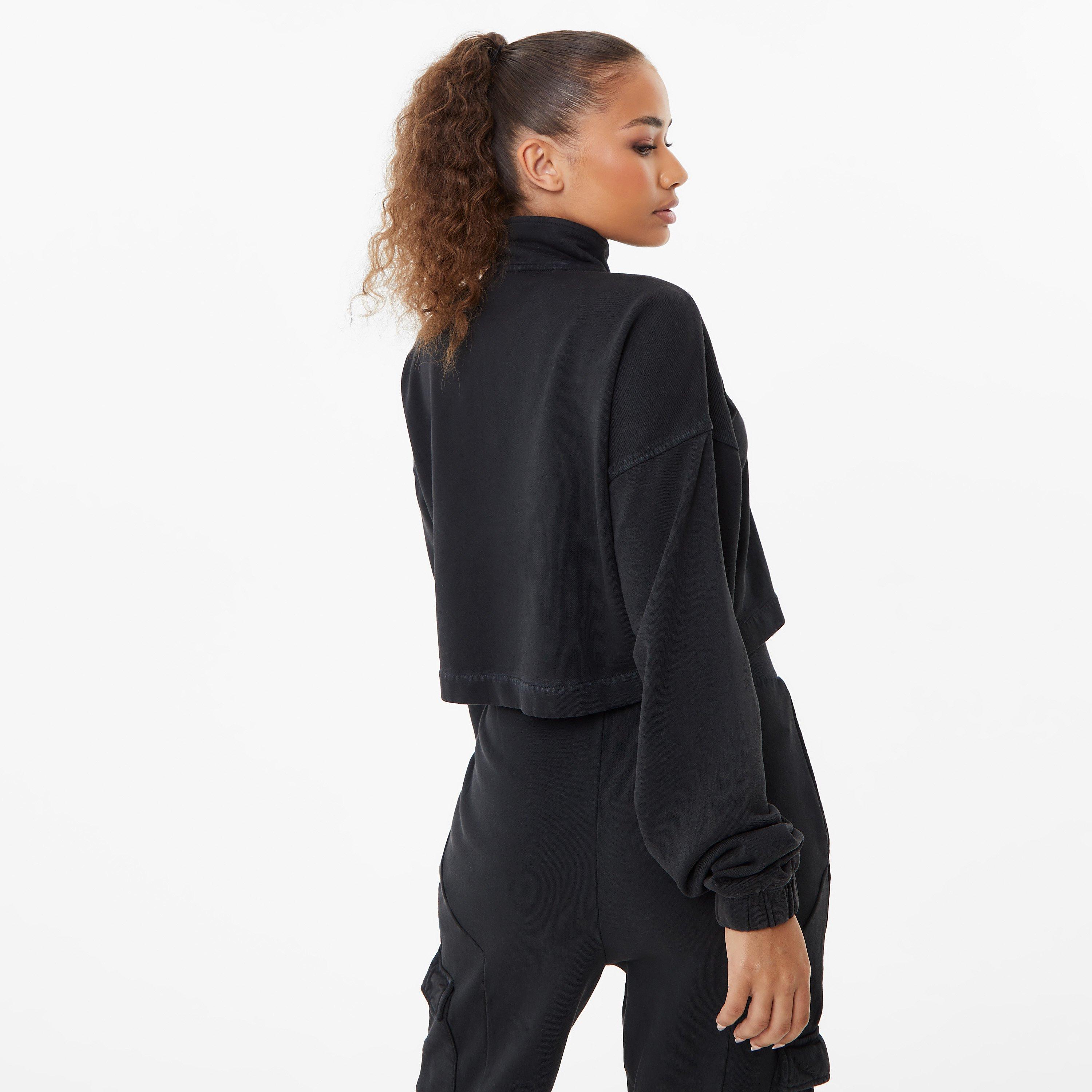 Black - Everlast - Crop Zip Up Womens - 2