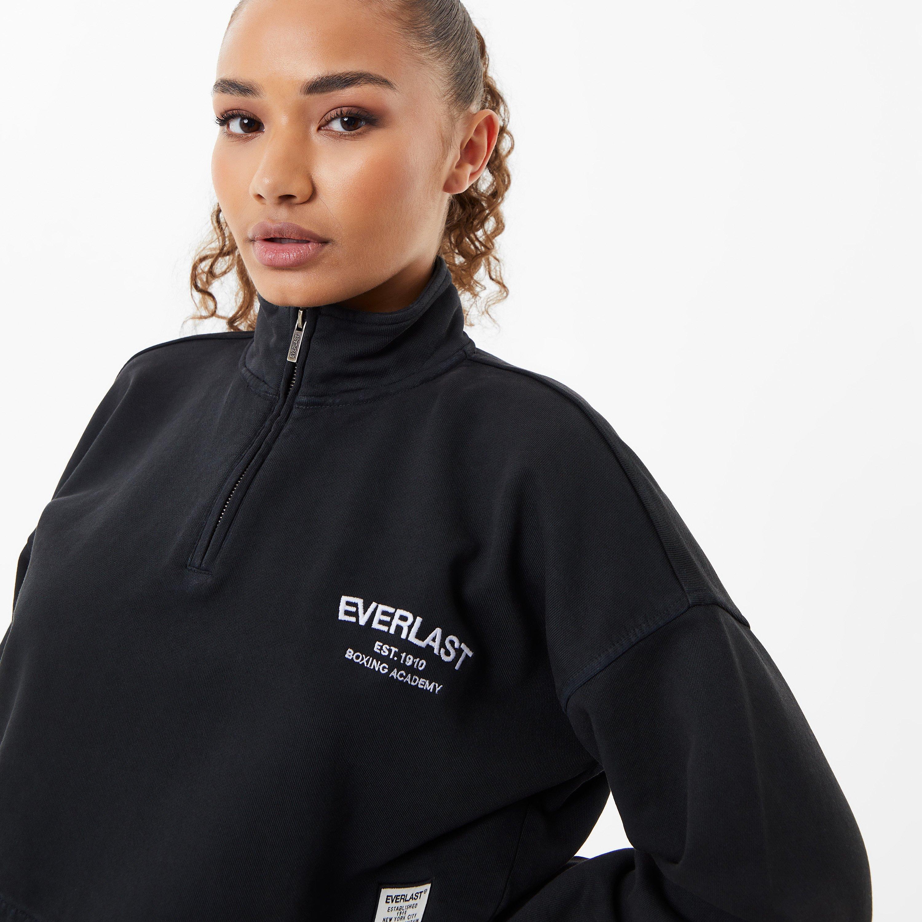 Black - Everlast - Crop Zip Up Womens - 3