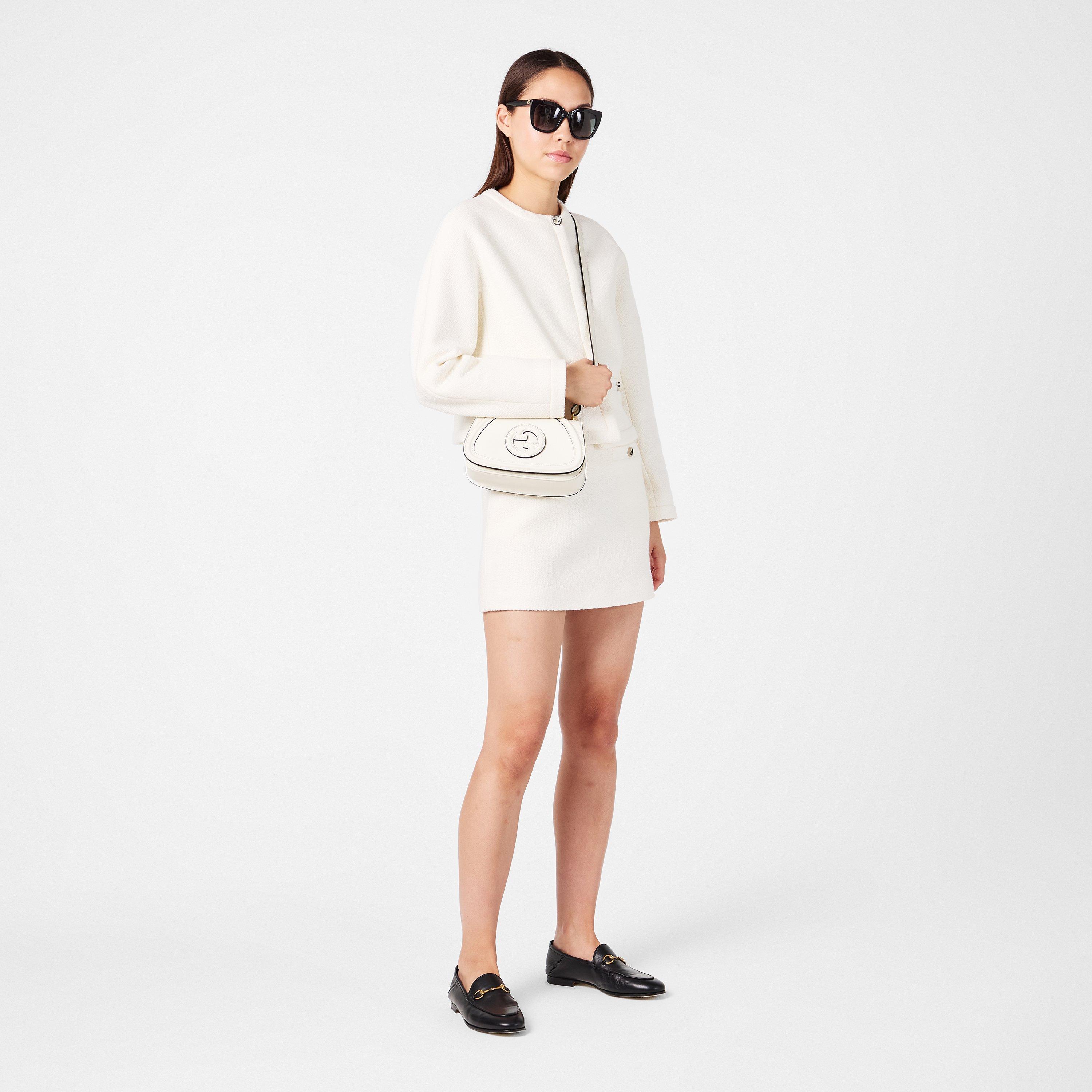 Off White - Gucci - Women's Wool Bouclv© Collarless Long Sleeve Overcoat - 6