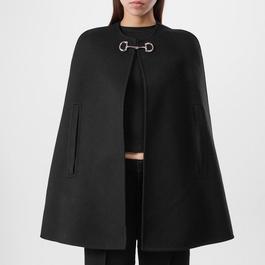 Gucci Wool & Silk Horsebit Cape