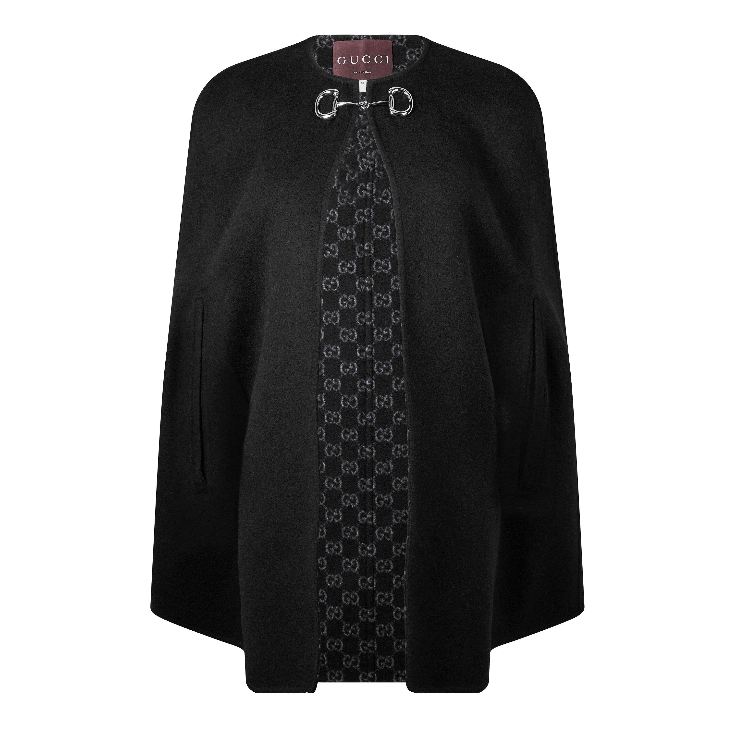 Gucci | Wool & Silk Horsebit Cape | Capes | Cruise Fashion