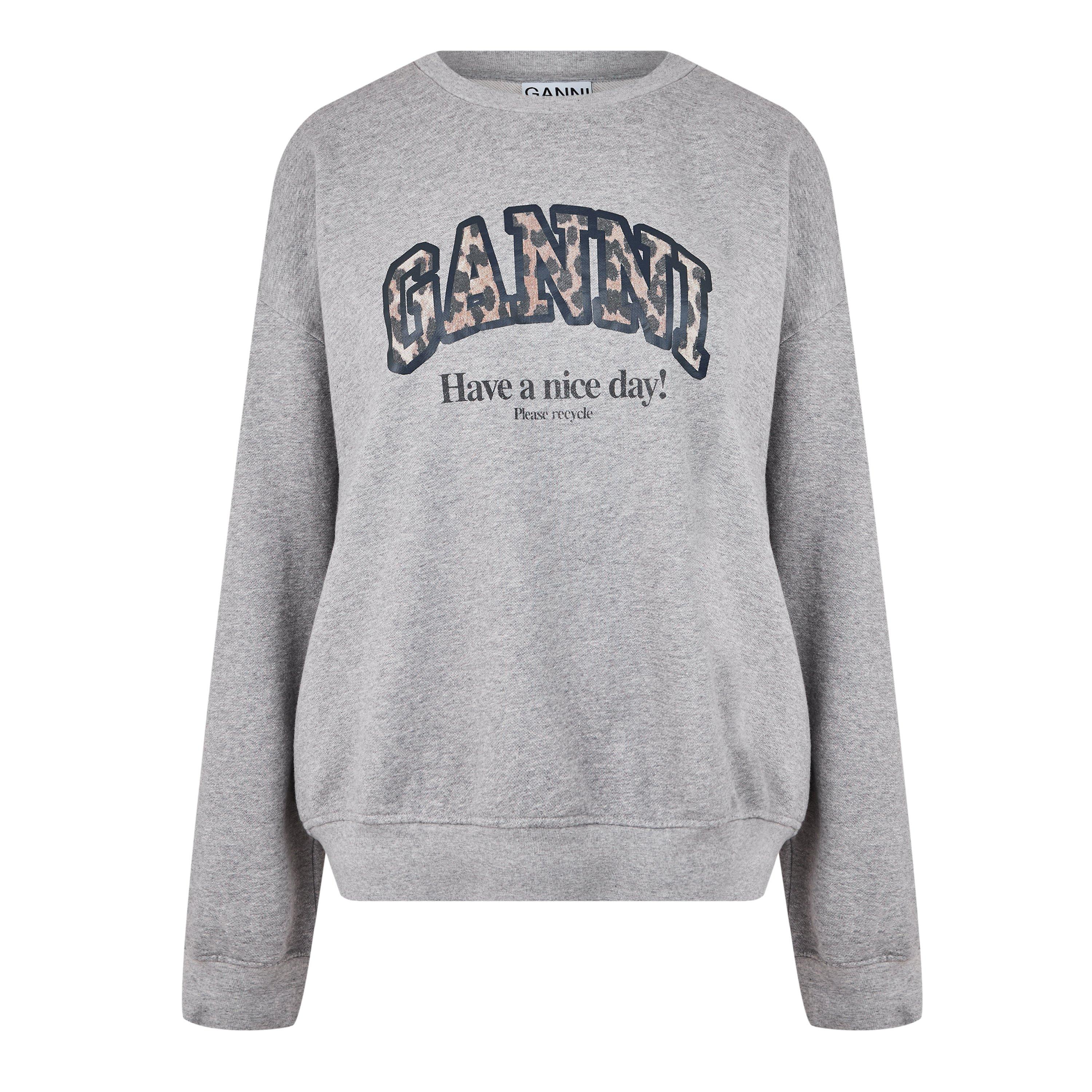 GANNI／ガニー】スウェット トレーナー ロゴ入り 切替え 新品