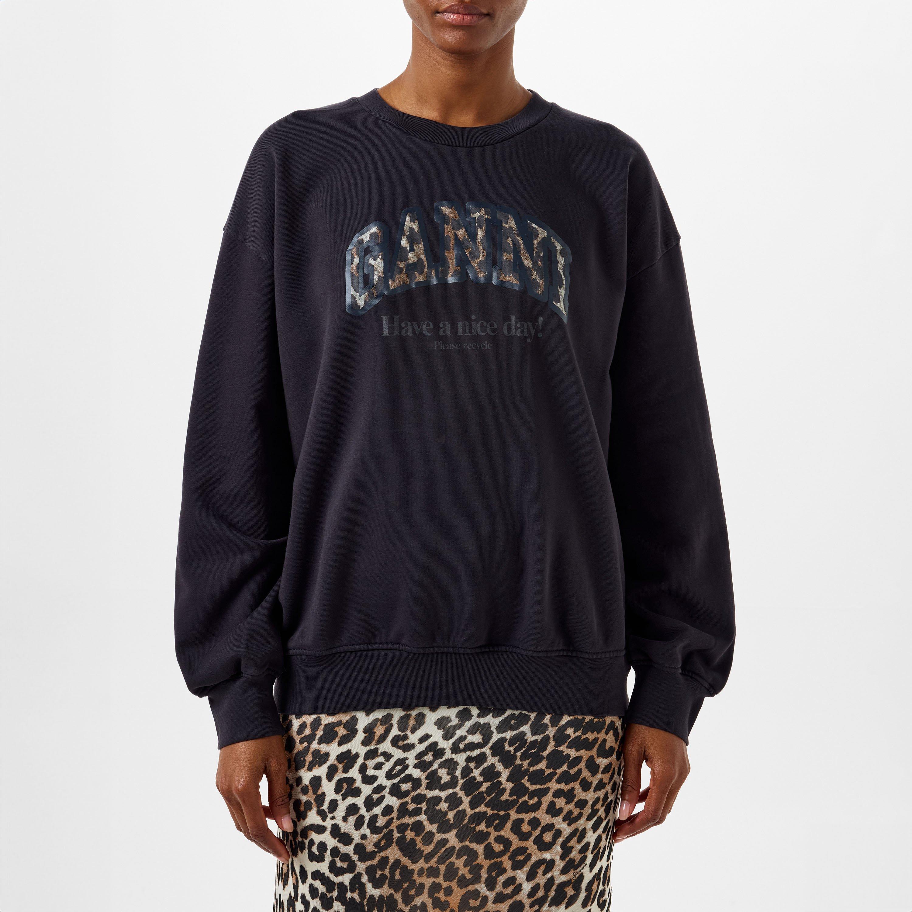 Phantom - Ganni - Women's Graphic Crew-neck Sweatshirt - 3