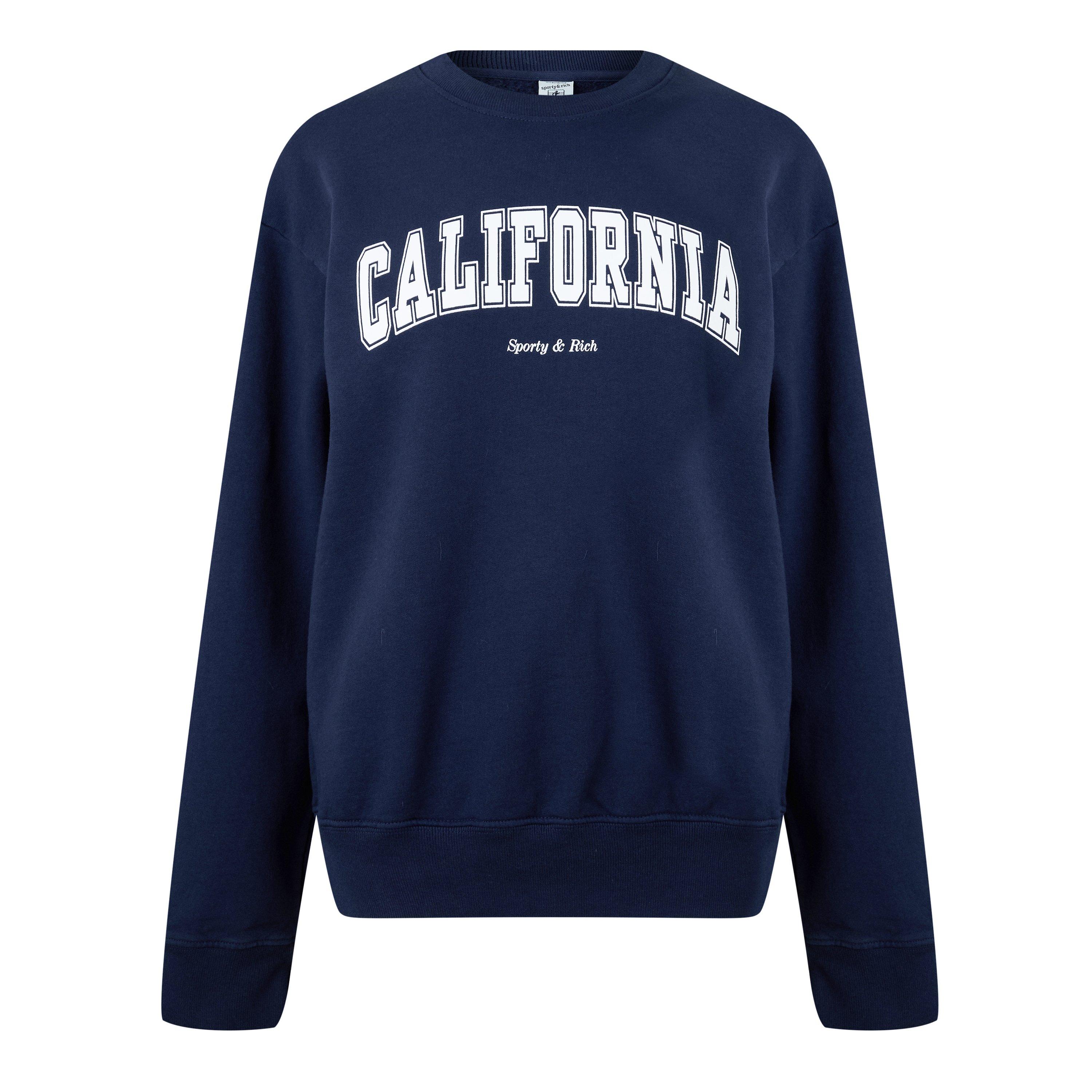 Navy White - Sporty and Rich - California Sweatshirt - 5