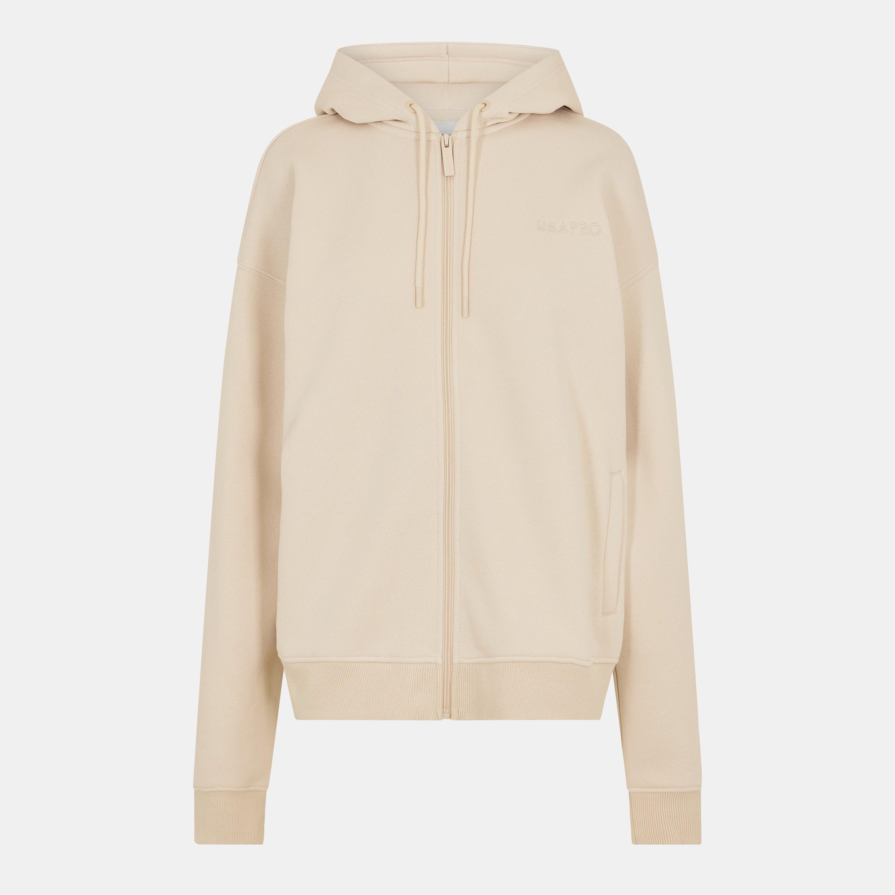 Usa Pro Women's Oversized Hoodie - Cream - 12 (40)