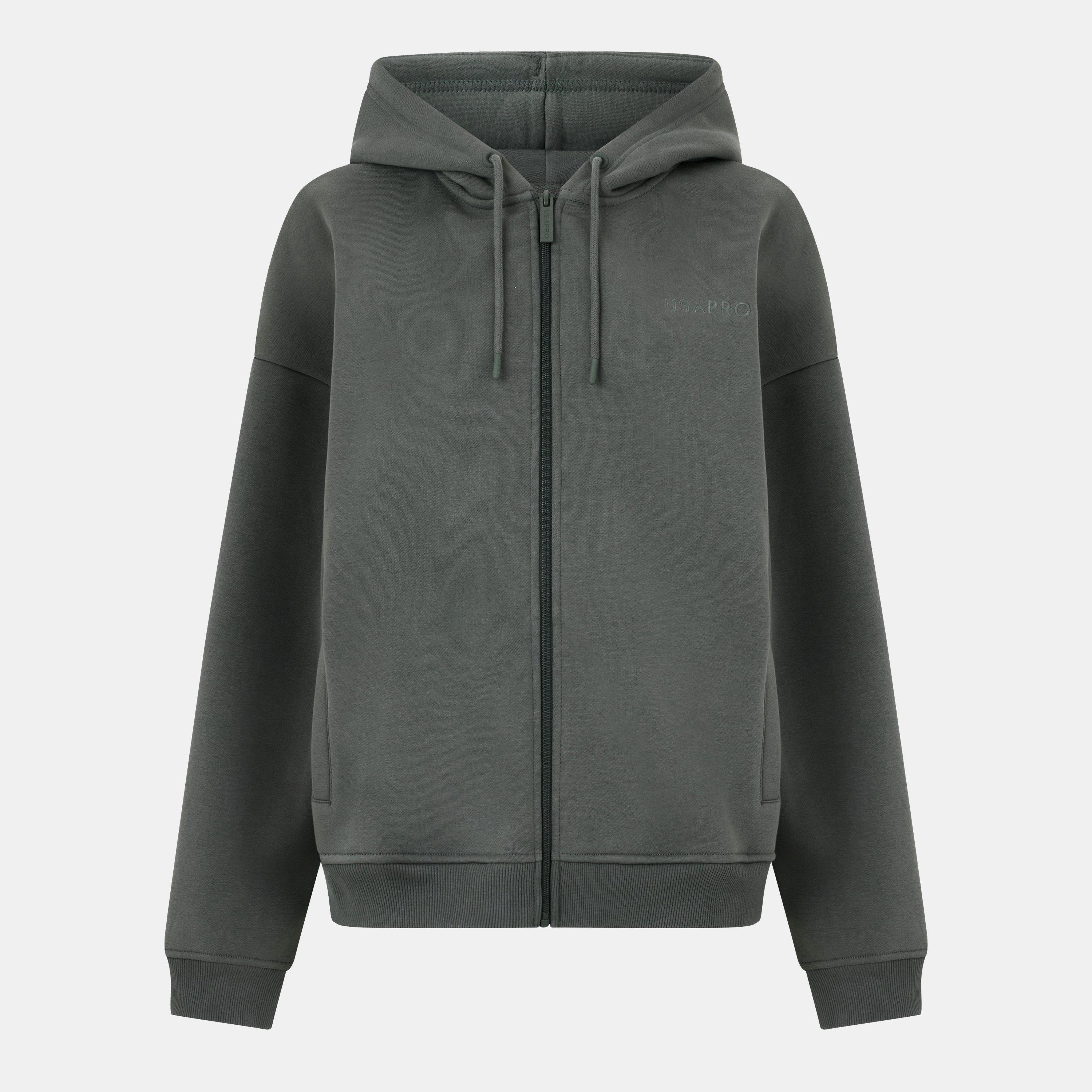 Usa Pro Women's Oversized Hoodie - Muted Khaki - 14 (42)