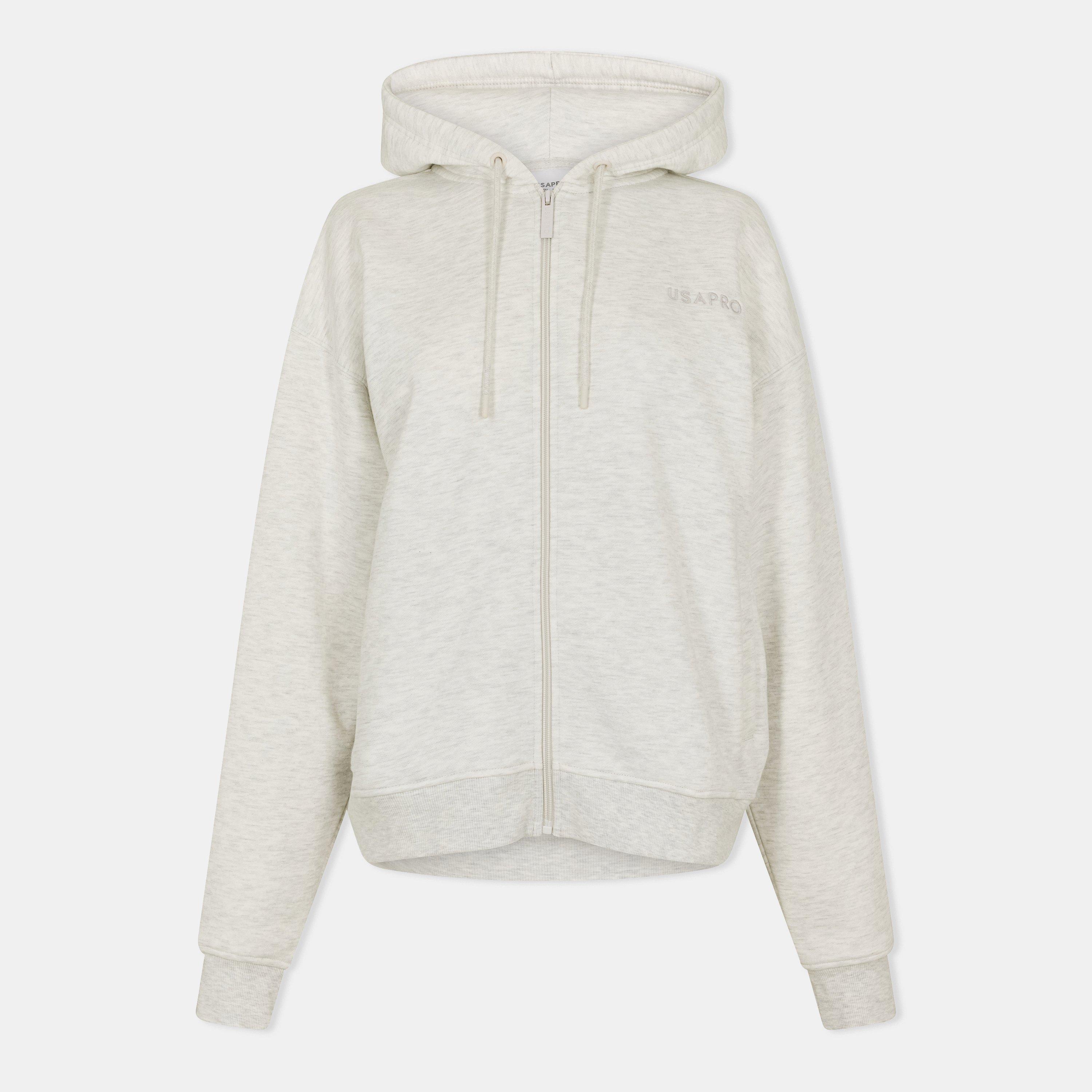 Usa Pro Women's Oversized Hoodie - Ice Grey Marl - 12 (40)