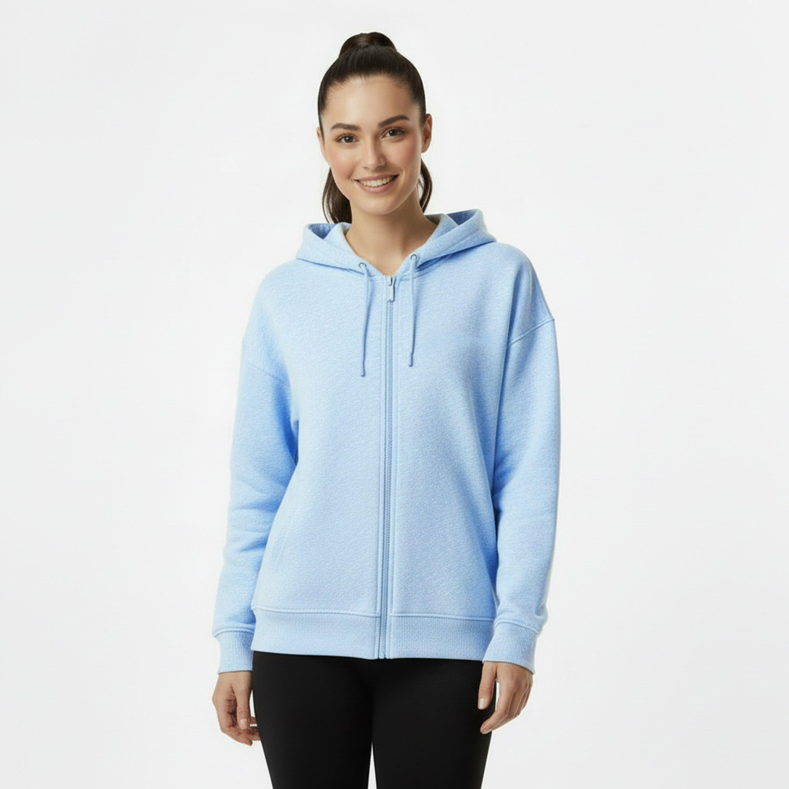 Blue Marl - USA Pro - Oversized Hoodie Womens - 3