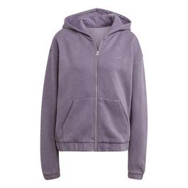 adidas ALL SZN Fleece Washed Full Zip Hooded Track Top Womens