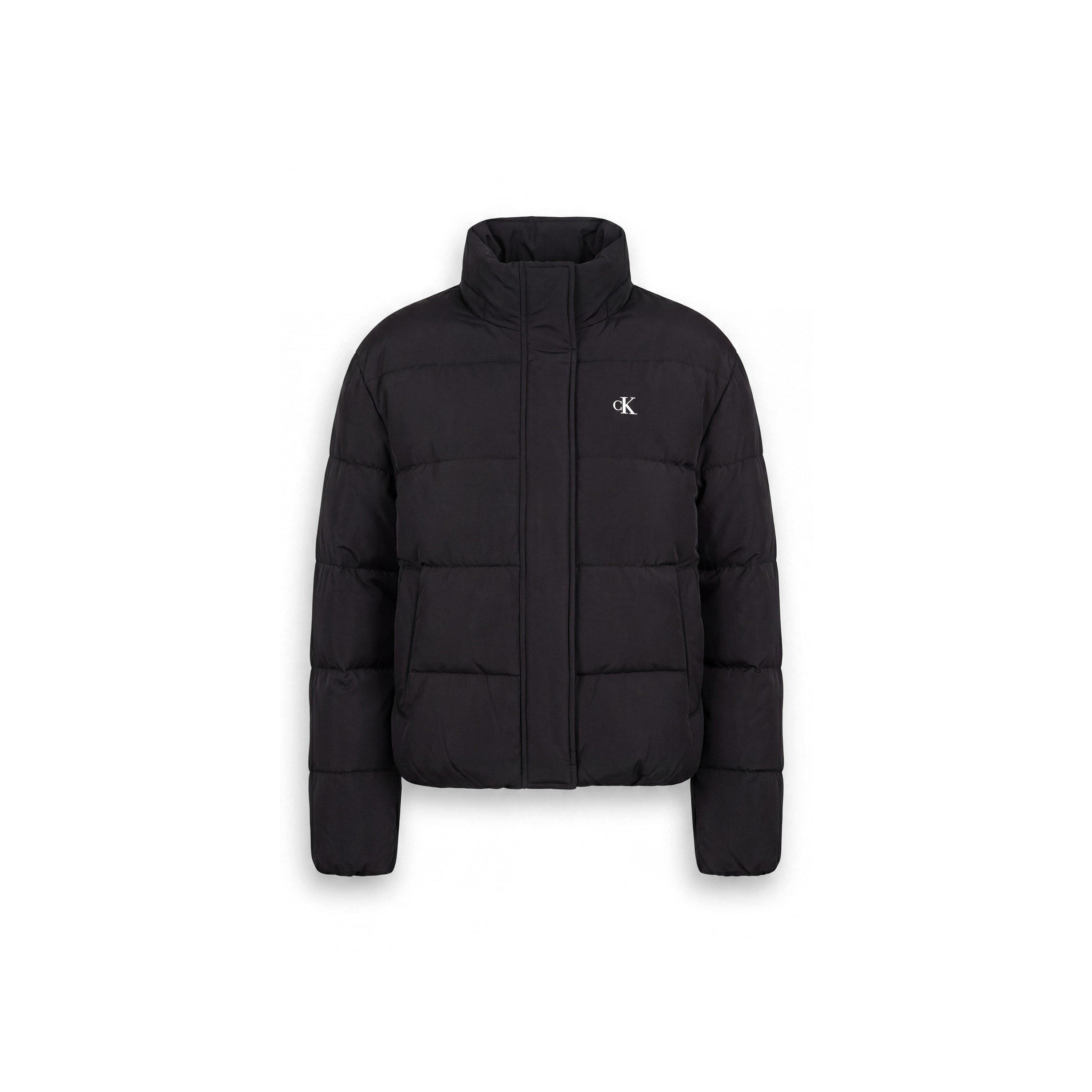 Calvin Klein Jeans Women's Essential Water Resistant Rds-Certified Down Short Puffer Jacket - Black - 14 (L)