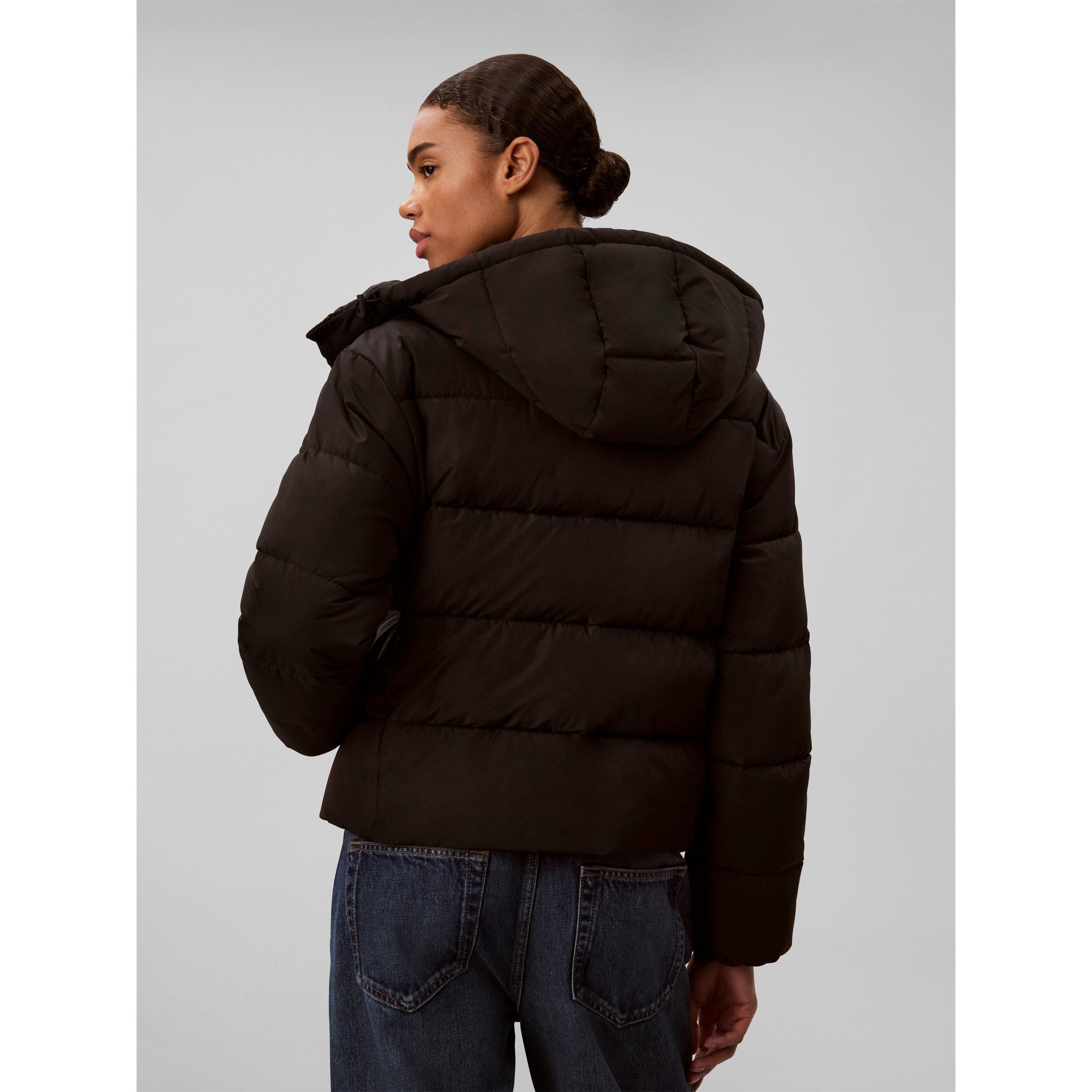 Black - Calvin Klein Jeans - Women's  Essential Water Resistant RDS-Certified Down Short Puffer Jacket - 6