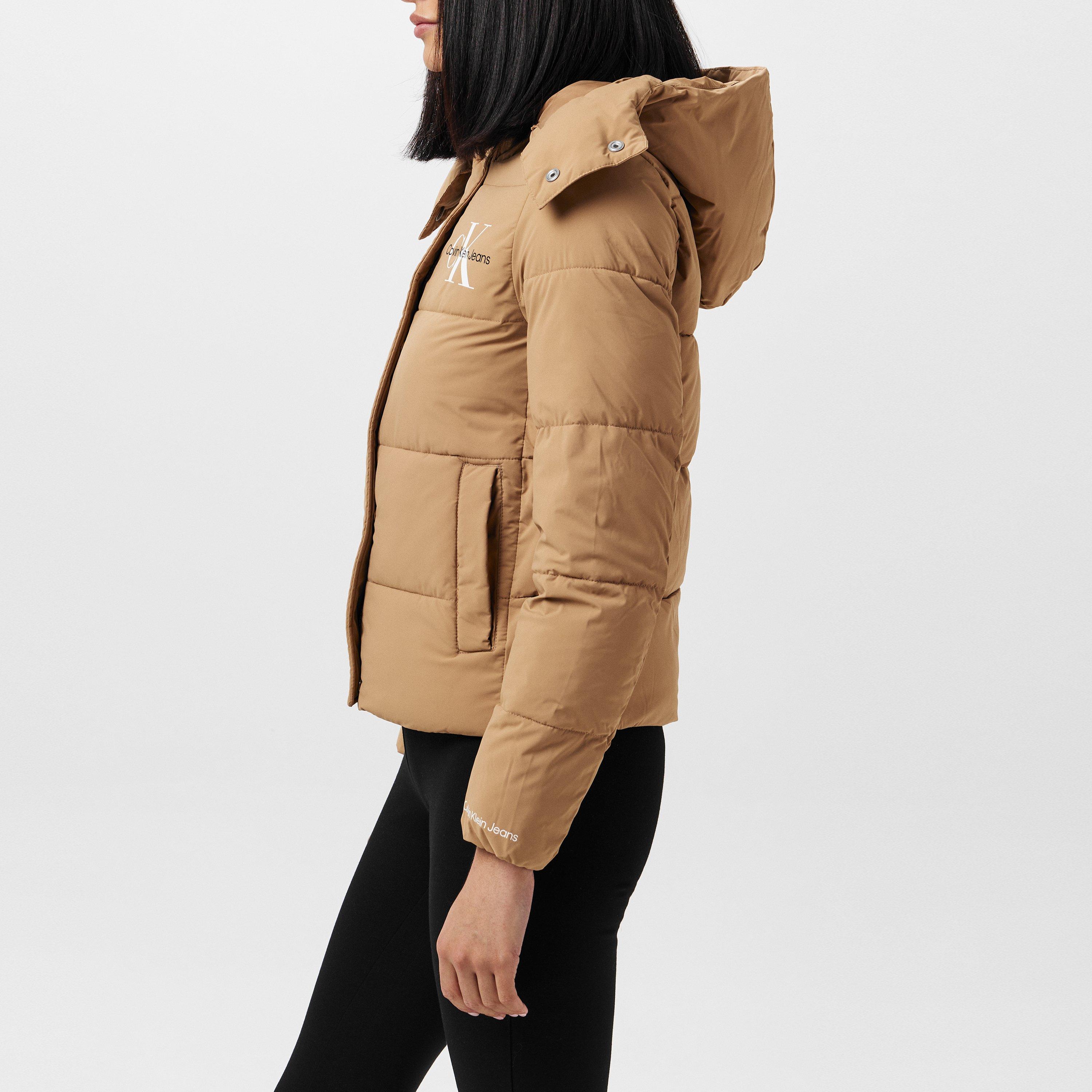 Timeless Camel - Calvin Klein Jeans - Women's  Essential Water Resistant RDS-Certified Down Short Puffer Jacket - 2
