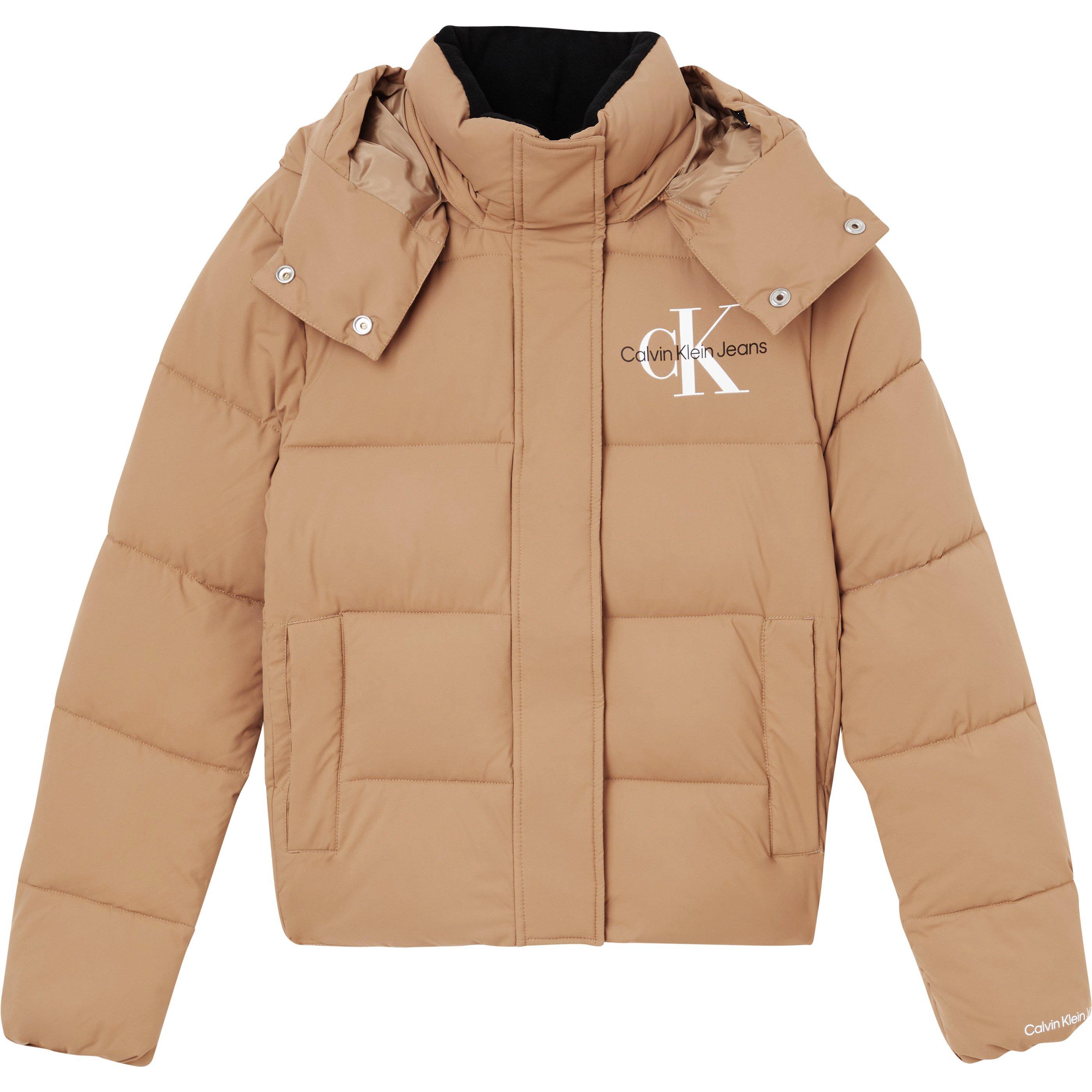Timeless Camel - Calvin Klein Jeans - Women's  Essential Water Resistant RDS-Certified Down Short Puffer Jacket - 5
