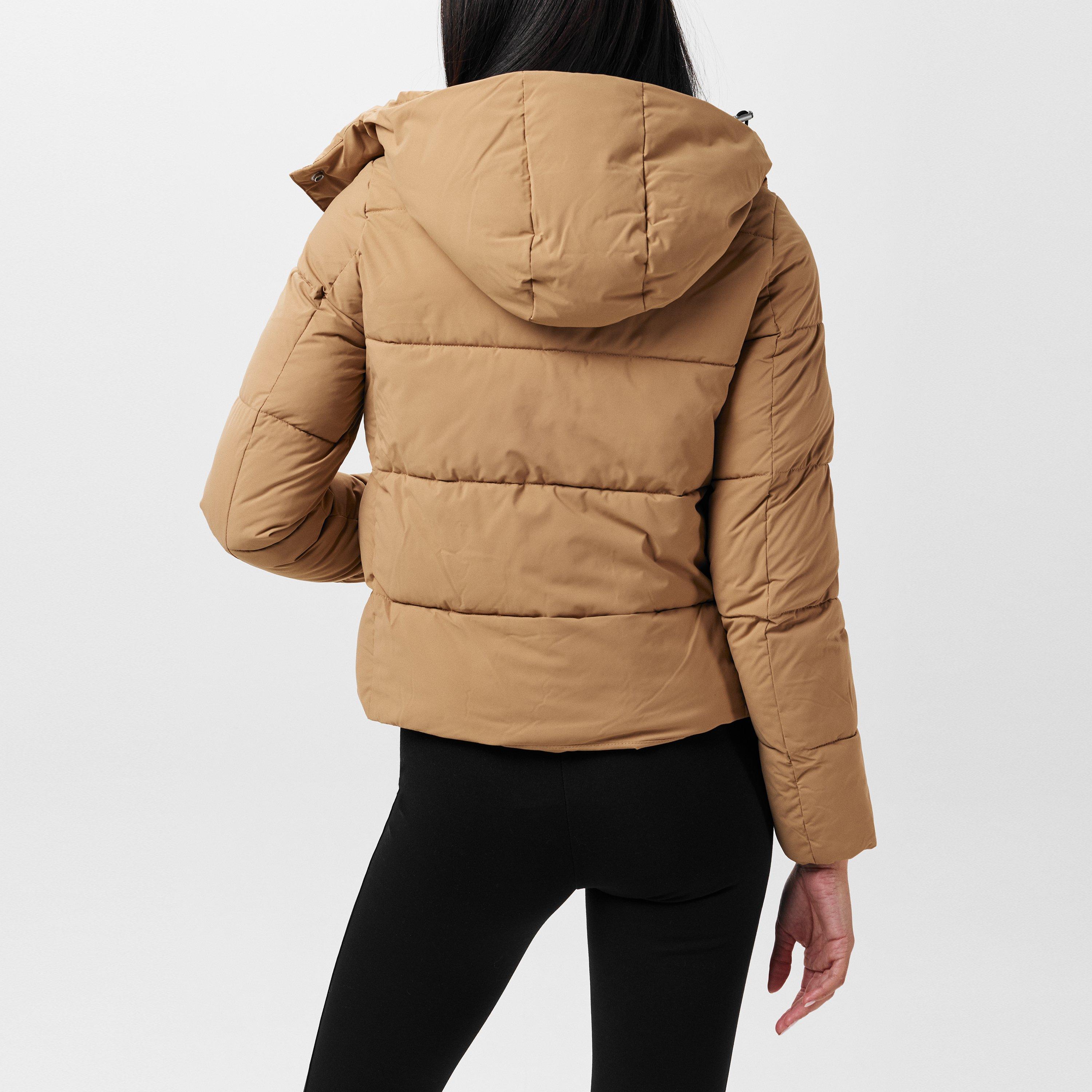 Timeless Camel - Calvin Klein Jeans - Women's  Essential Water Resistant RDS-Certified Down Short Puffer Jacket - 3