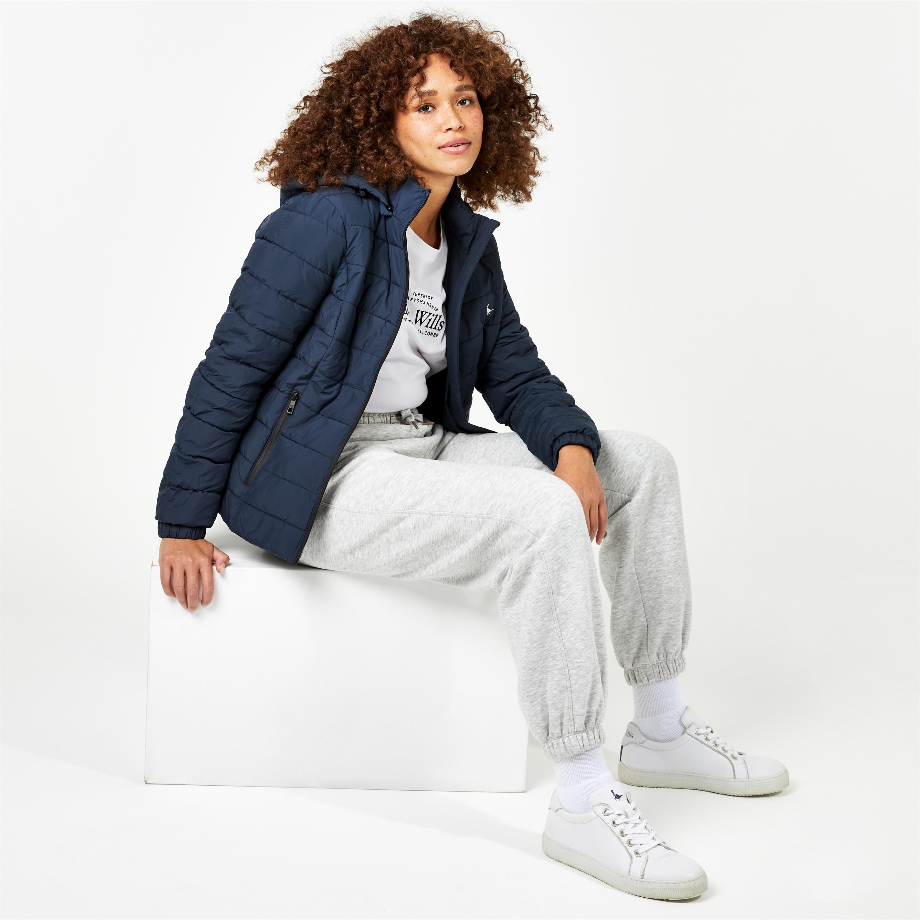 Azul marino - Jack Wills - Luna Water Resistant Wind Resistant Detachable Hood Short Puffer Jacket - 3