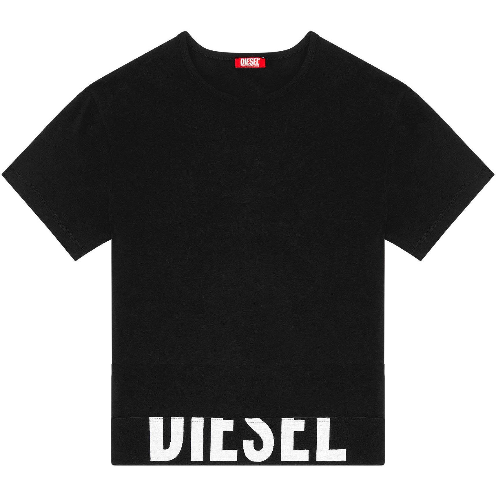 Black - Diesel - Uftee-sport Cropped T-shirt - 5
