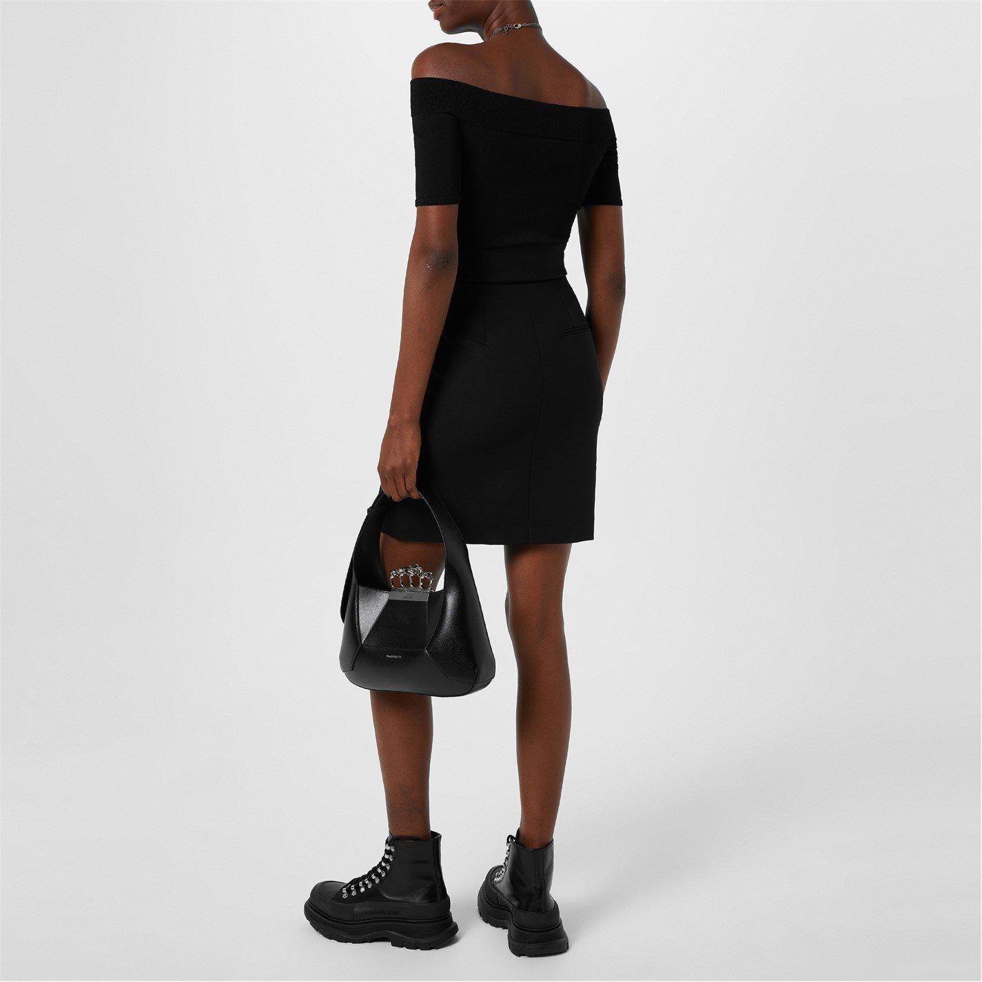 Black 1000 - Alexander McQueen - Off Shoulder Top - 3