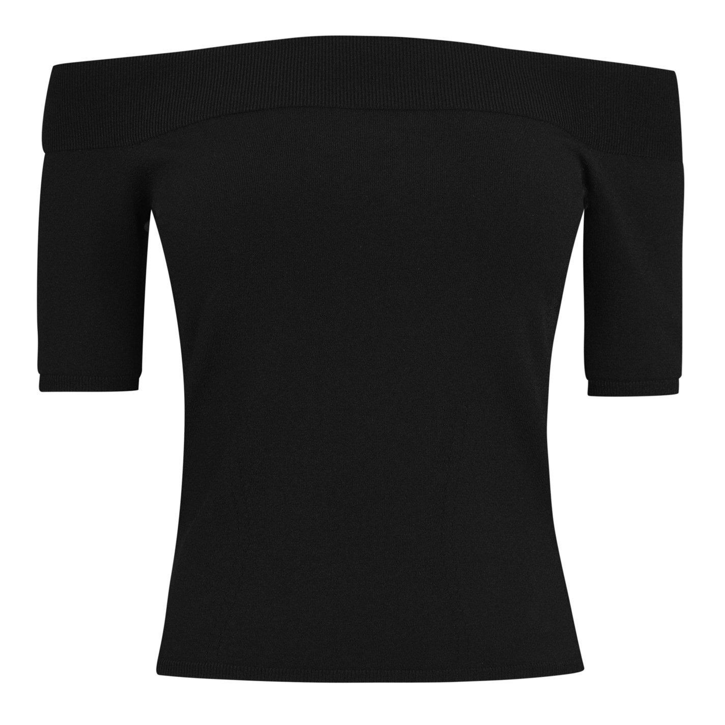 Black 1000 - Alexander McQueen - Off Shoulder Top - 4