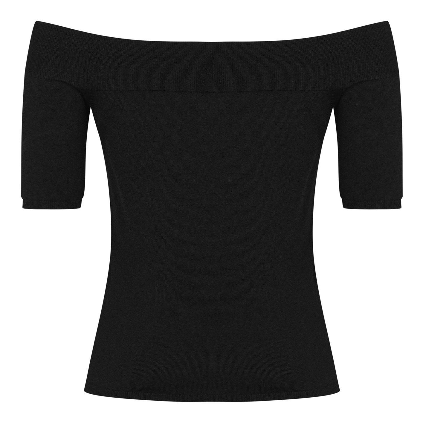 Black 1000 - Alexander McQueen - Off Shoulder Top - 5