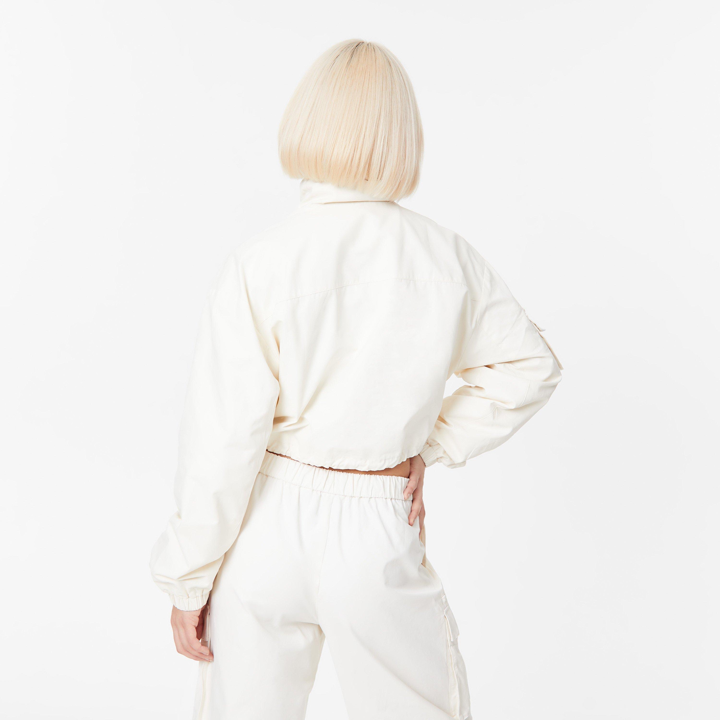 Cream - Jack Wills - JW Tech Cropped 1/4 Zip Top - 2