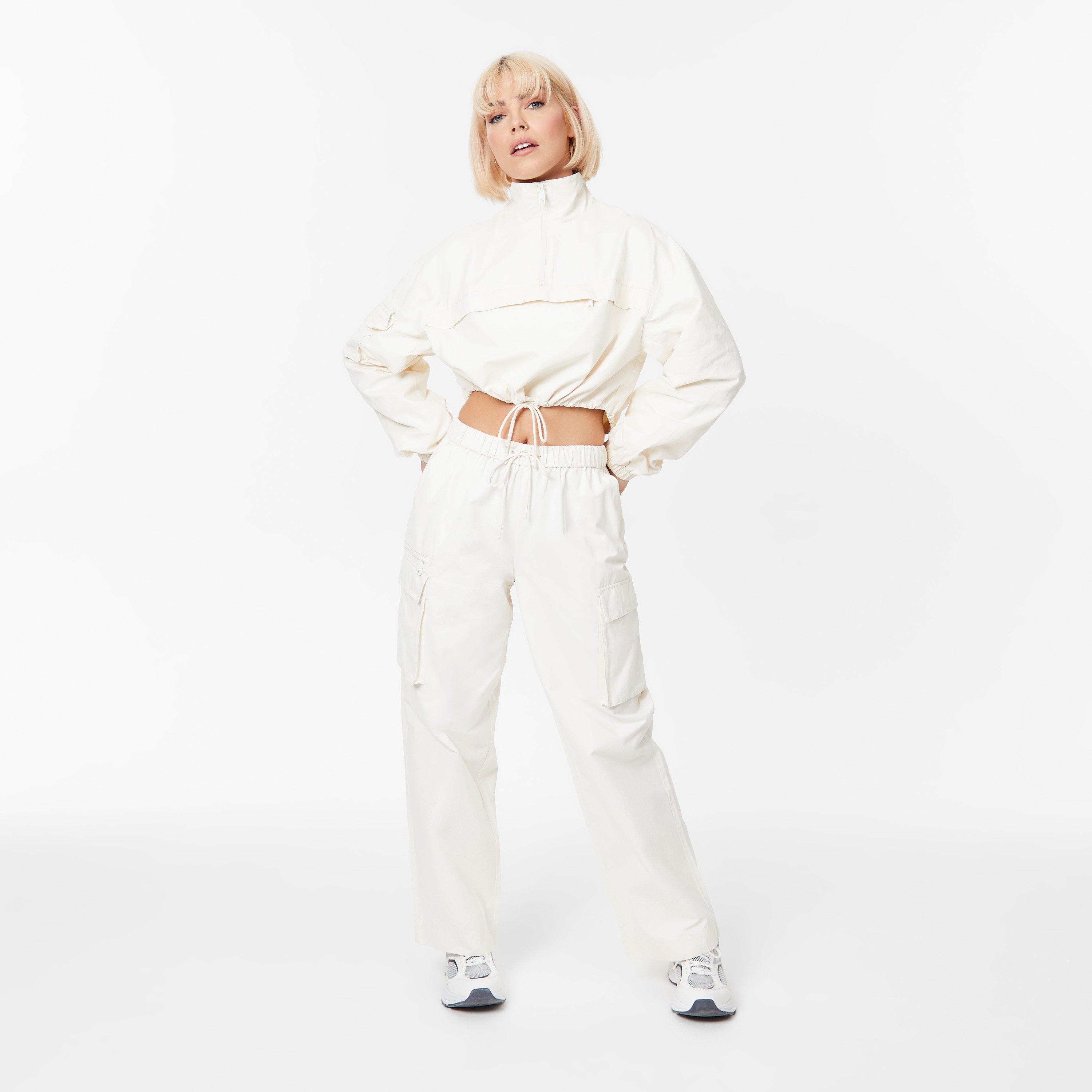 Cream - Jack Wills - JW Tech Cropped 1/4 Zip Top - 4