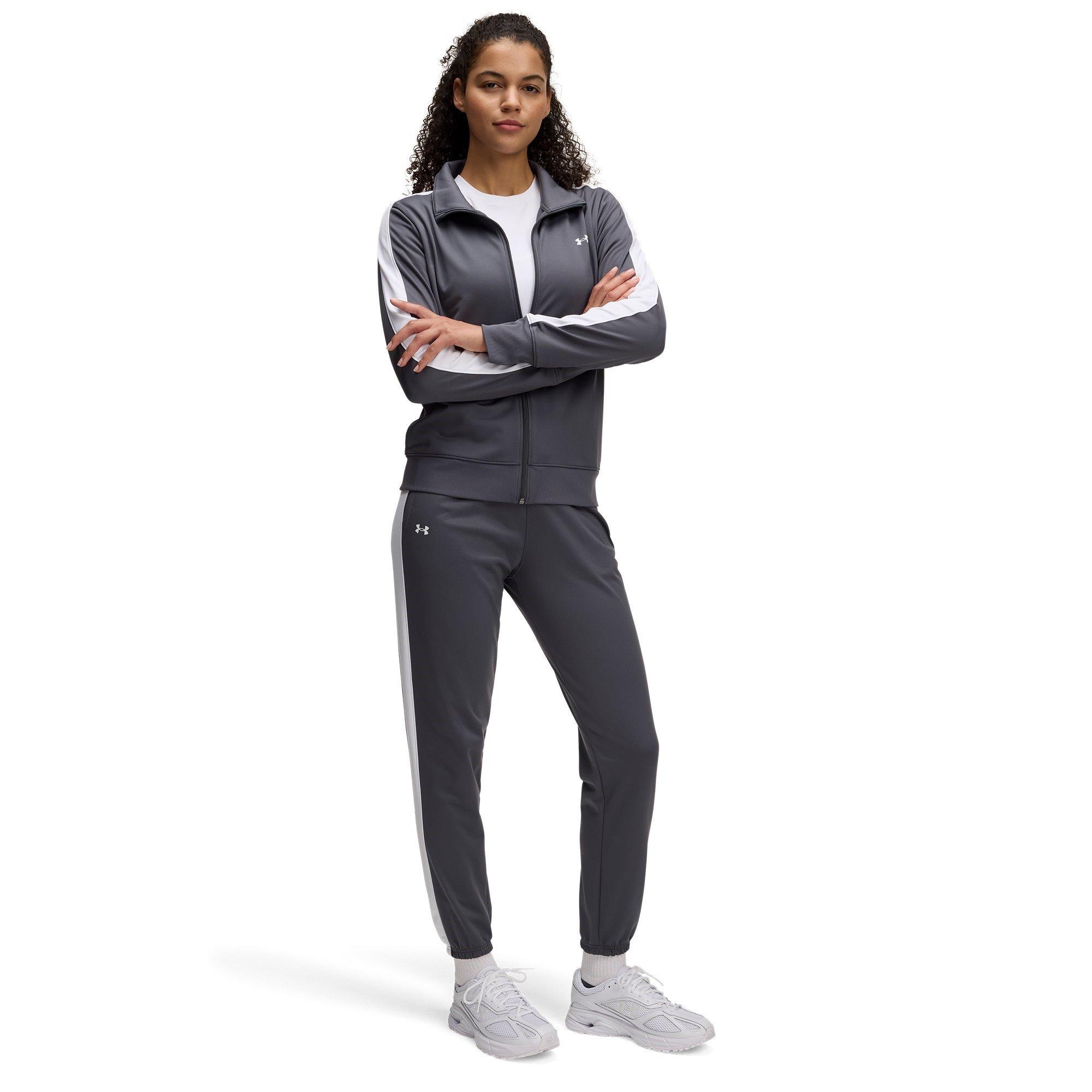 Grey - Under Armour - Armour Tricot Tracksuit Womens - 3