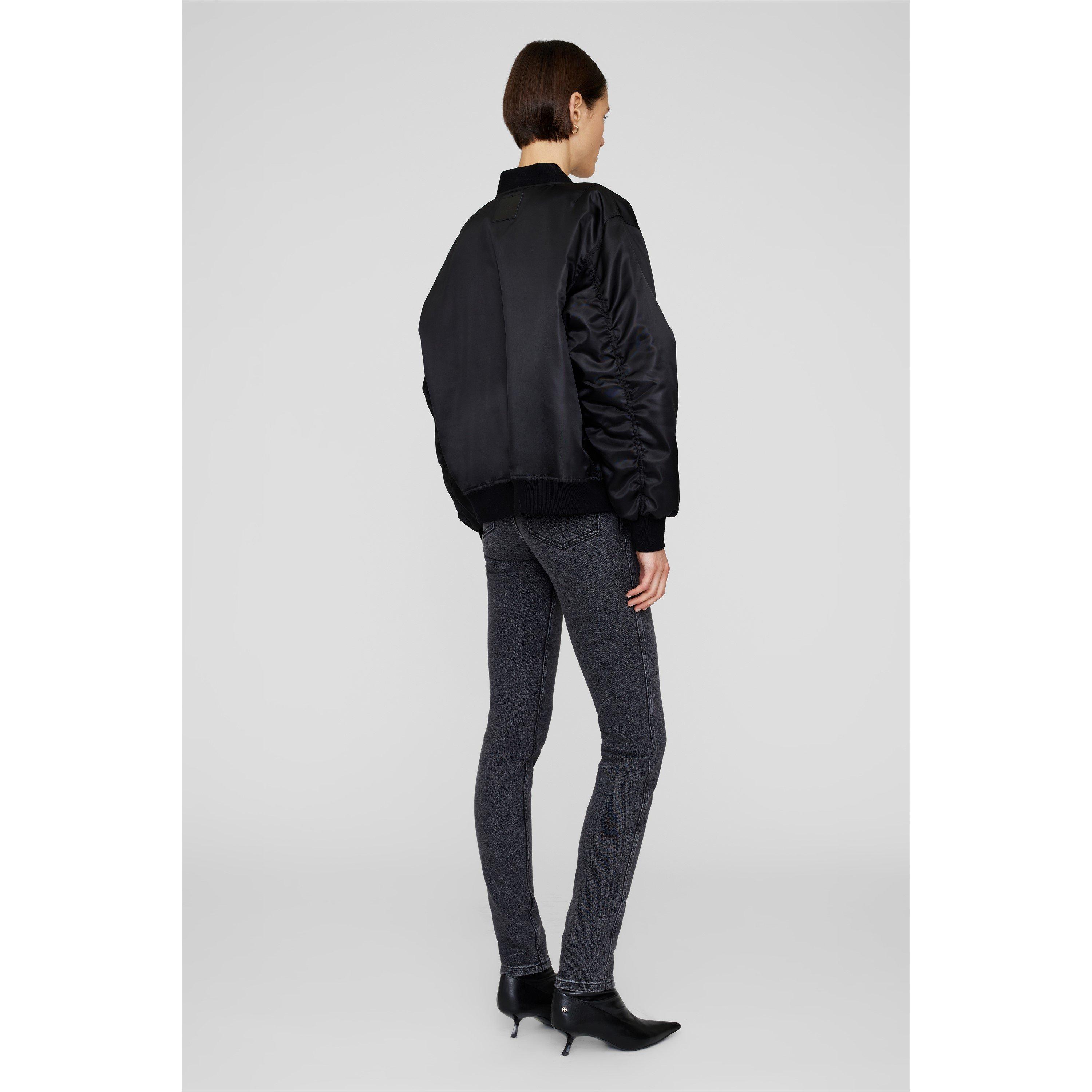 Black - Anine Bing - Womens Leon Bomber Jacket - 4
