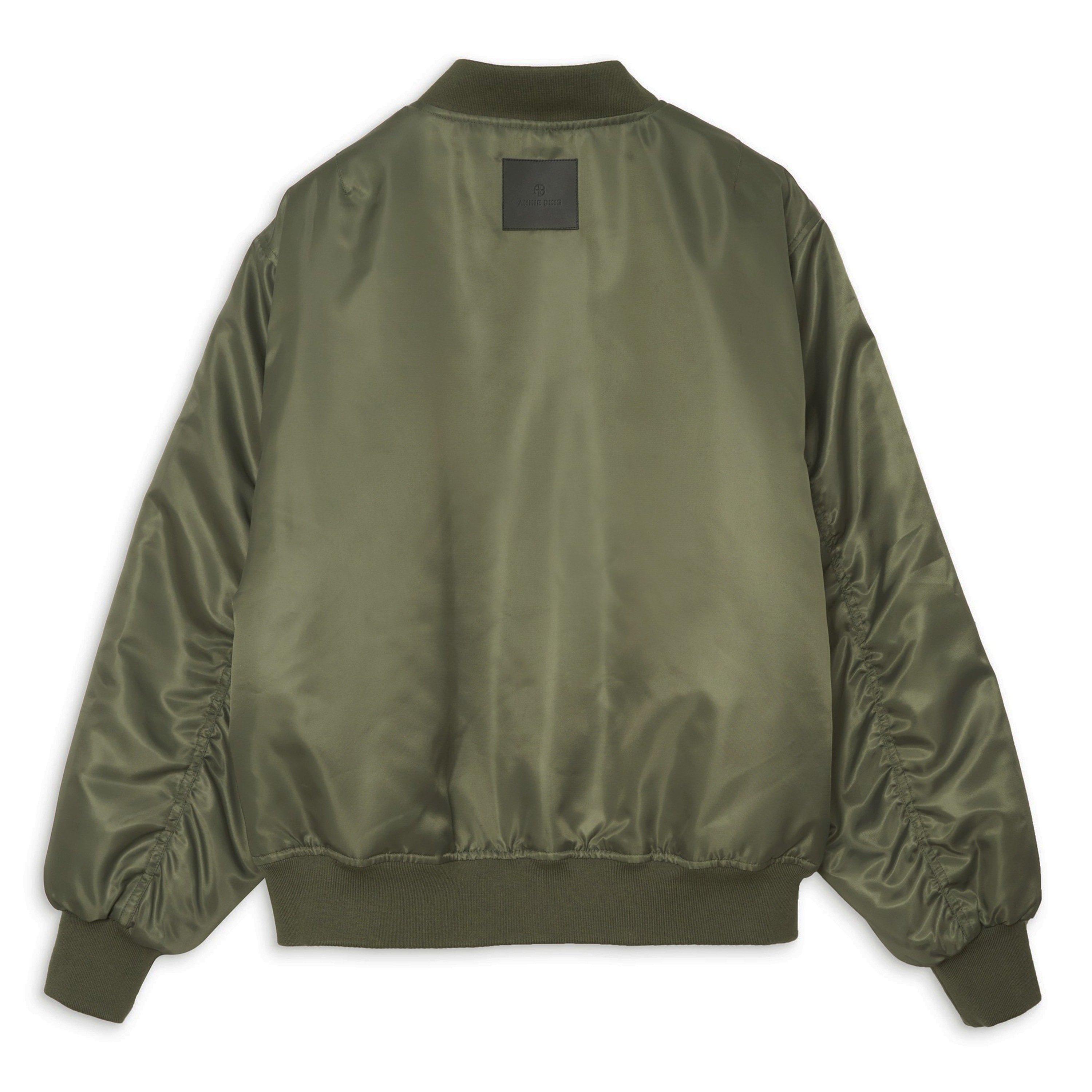 Army Green - Anine Bing - Women's Leon Long Sleeve Oversized Fit Bomber Jacket - 2