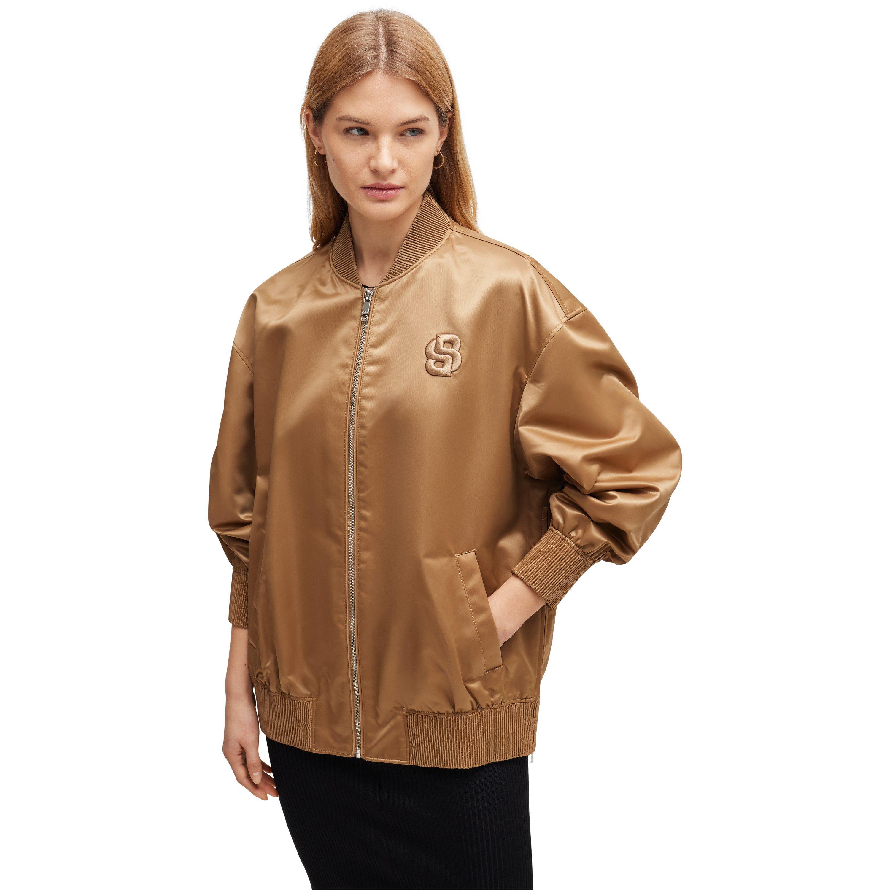 Med Beige - Boss - Women's Palberta Mono Monochrome Bomber Jacket - 1