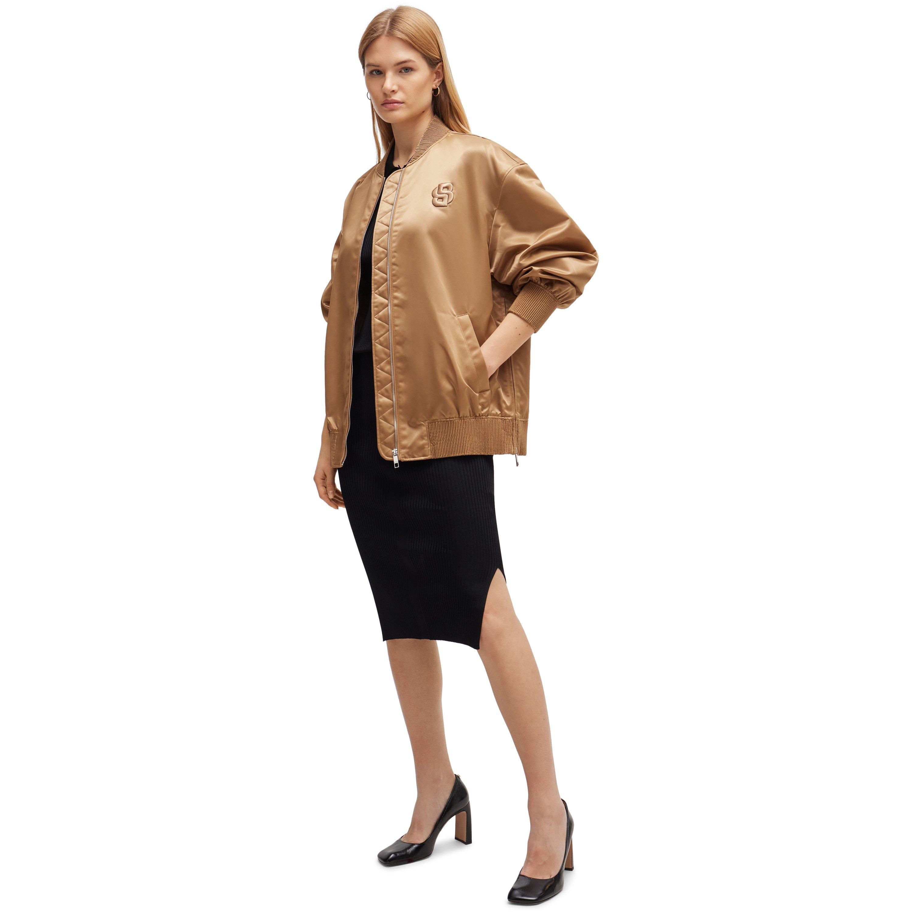 Med Beige - Boss - Women's Palberta Mono Monochrome Bomber Jacket - 3